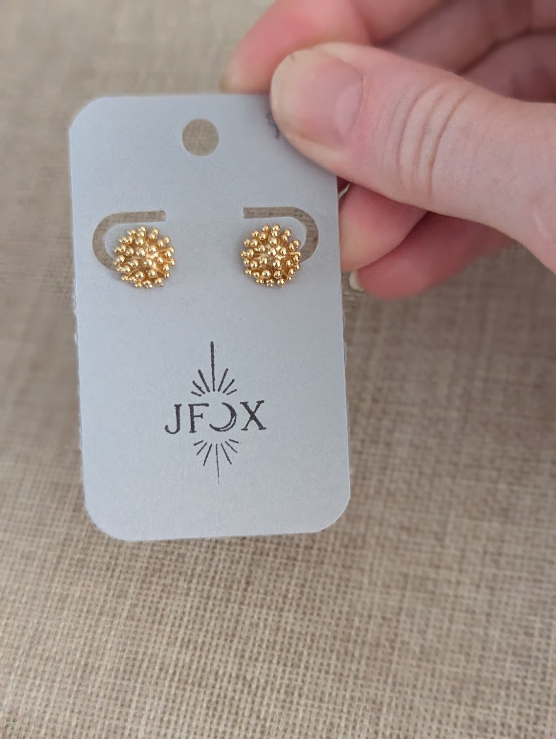 Brass Water Lily Studs