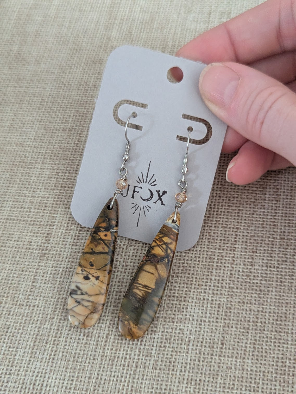 Picasso Jasper Teardrop Earrings