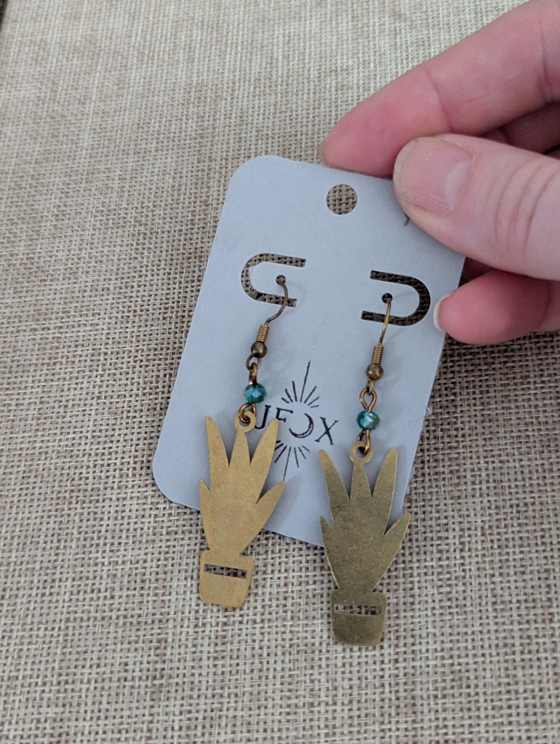 Brass Plant Earrings