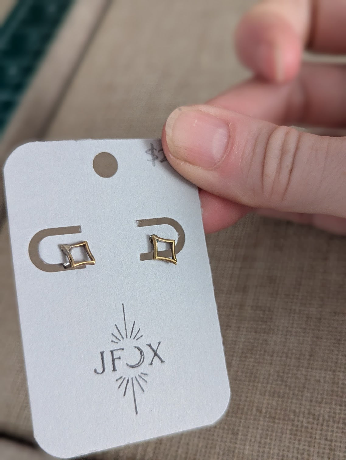 Brass Sparkle Star Studs