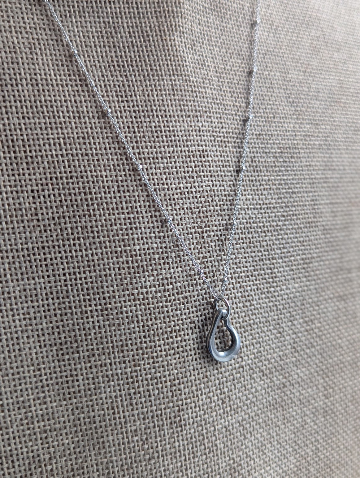 Abstract Silver Stainless Satellite Necklace