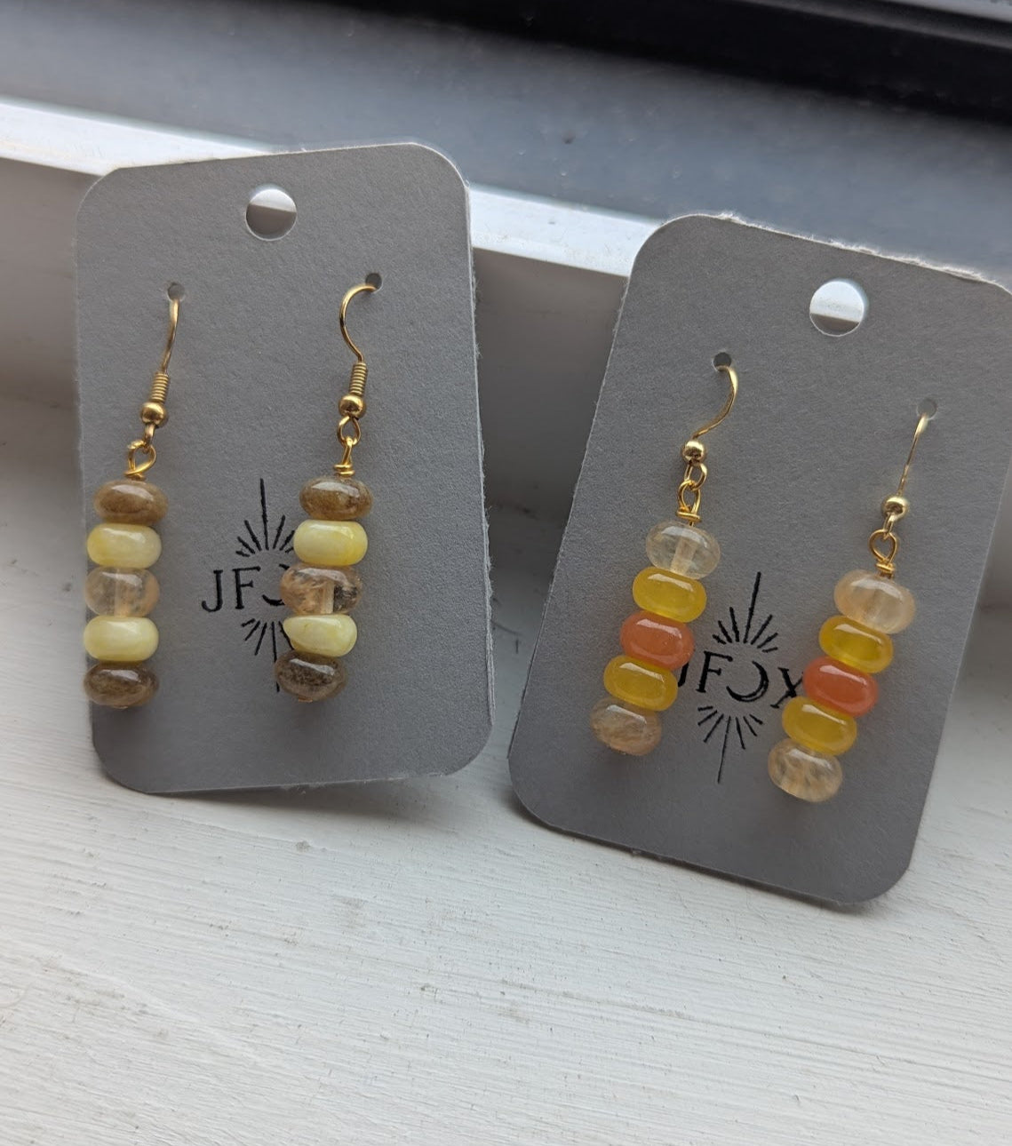 Autumnal Rondelle Gold Drops (Various Options Available)