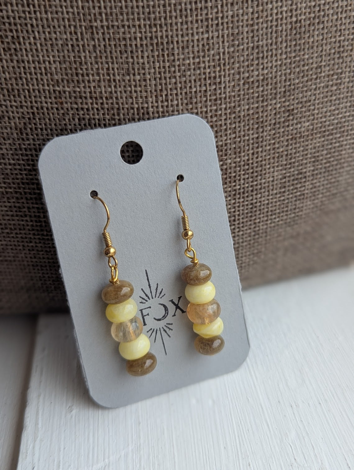 Autumnal Rondelle Gold Drops (Various Options Available)