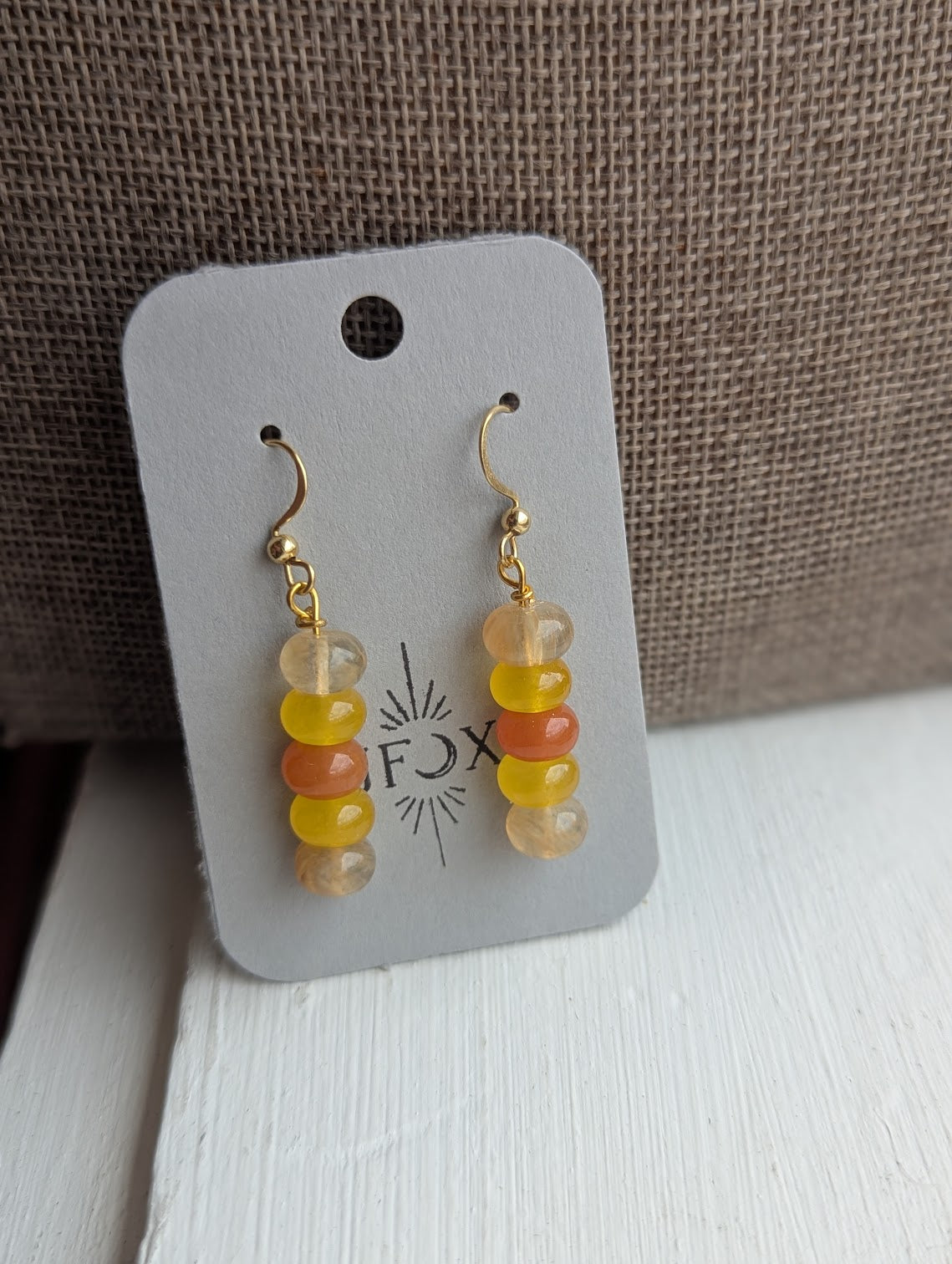 Autumnal Rondelle Gold Drops (Various Options Available)