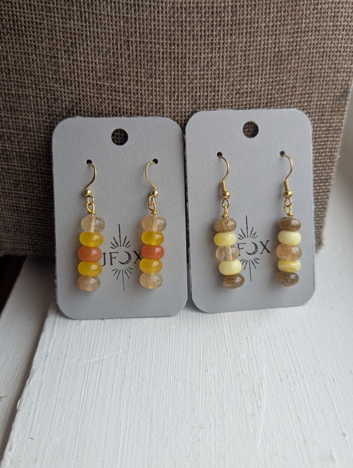 Autumnal Rondelle Gold Drops (Various Options Available)