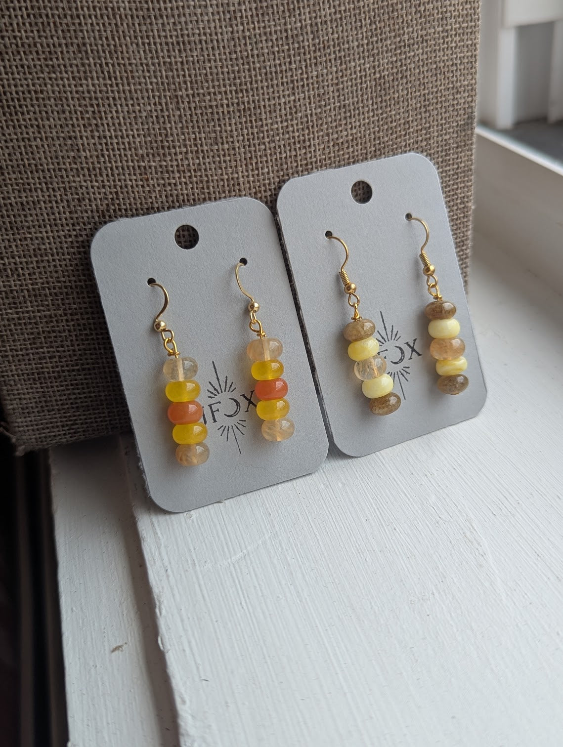 Autumnal Rondelle Gold Drops (Various Options Available)