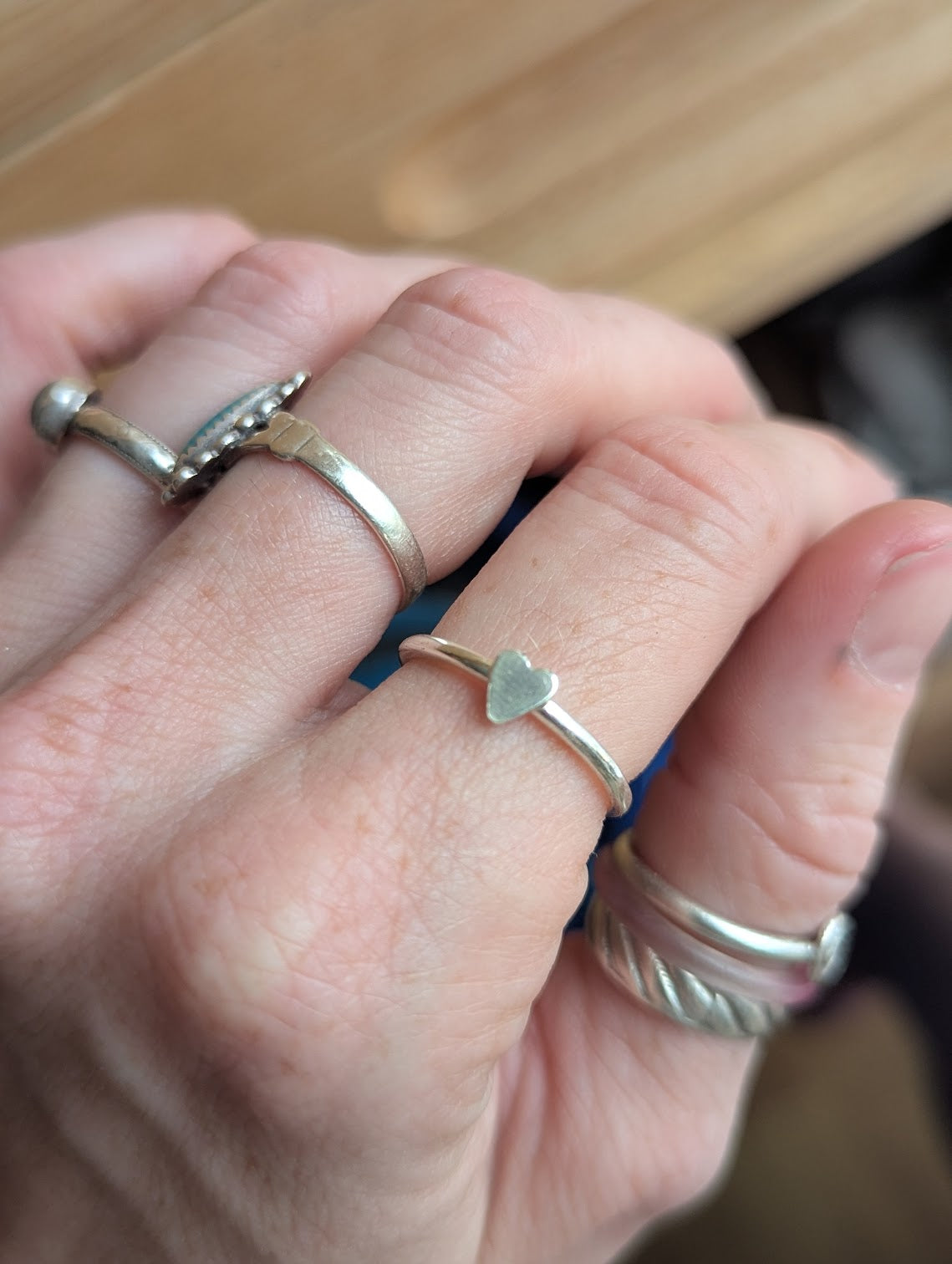 Sterling Silver Heart Ring (Made To Order)