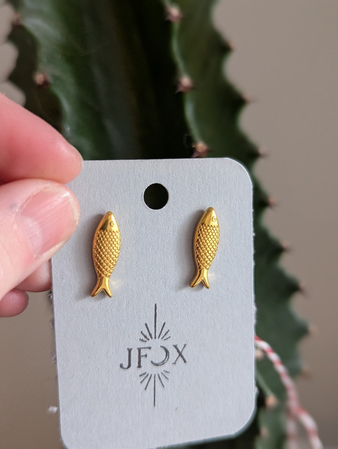 Fish Studs Stainless Steel (Silver or Gold)