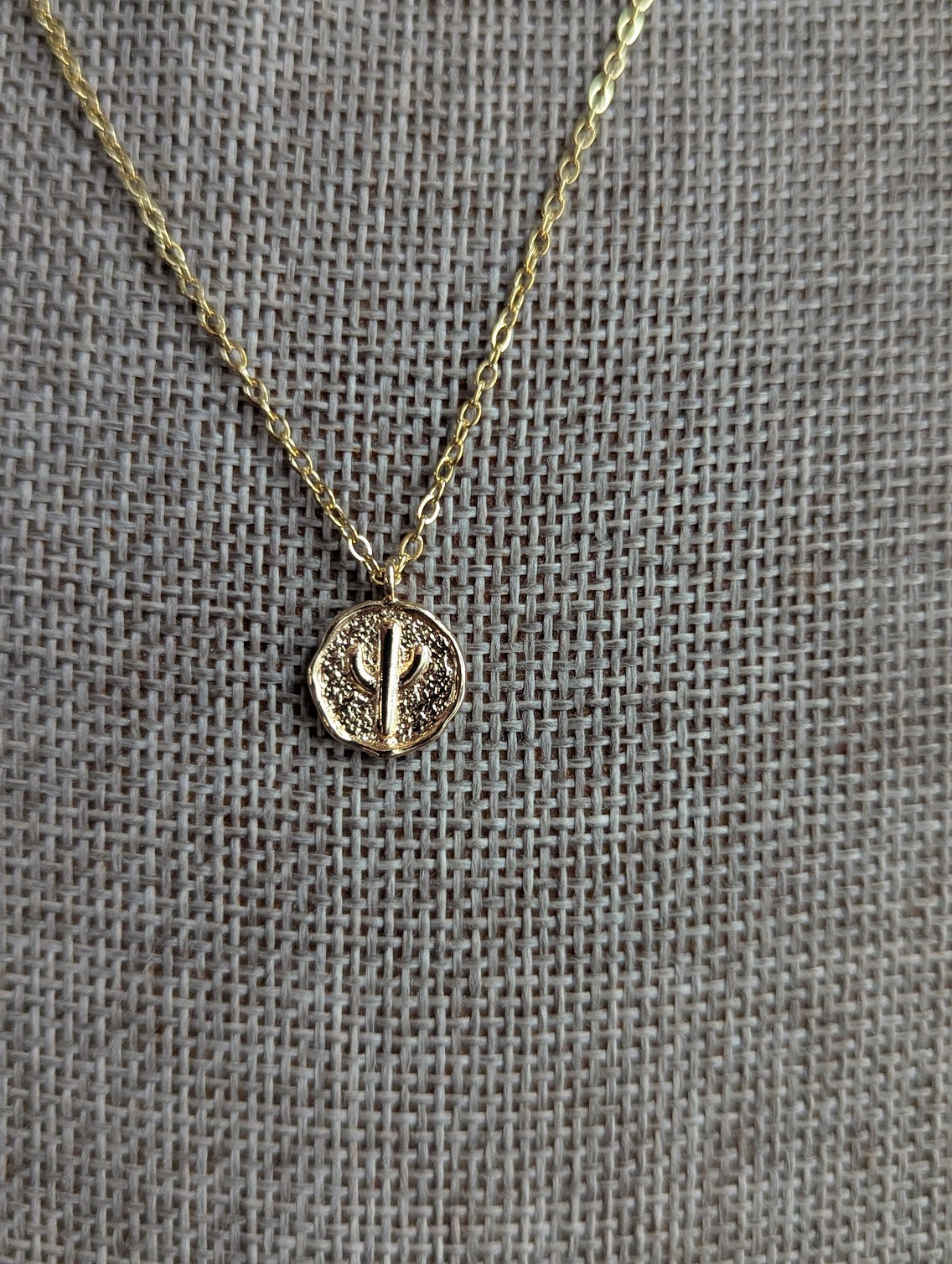 Gold Cactus Gold Necklace