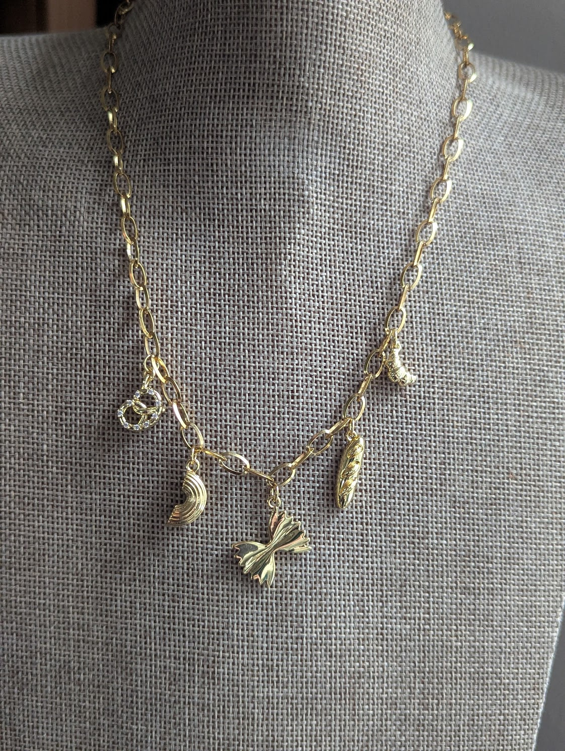 Favorite Foods Gold Charm Necklace