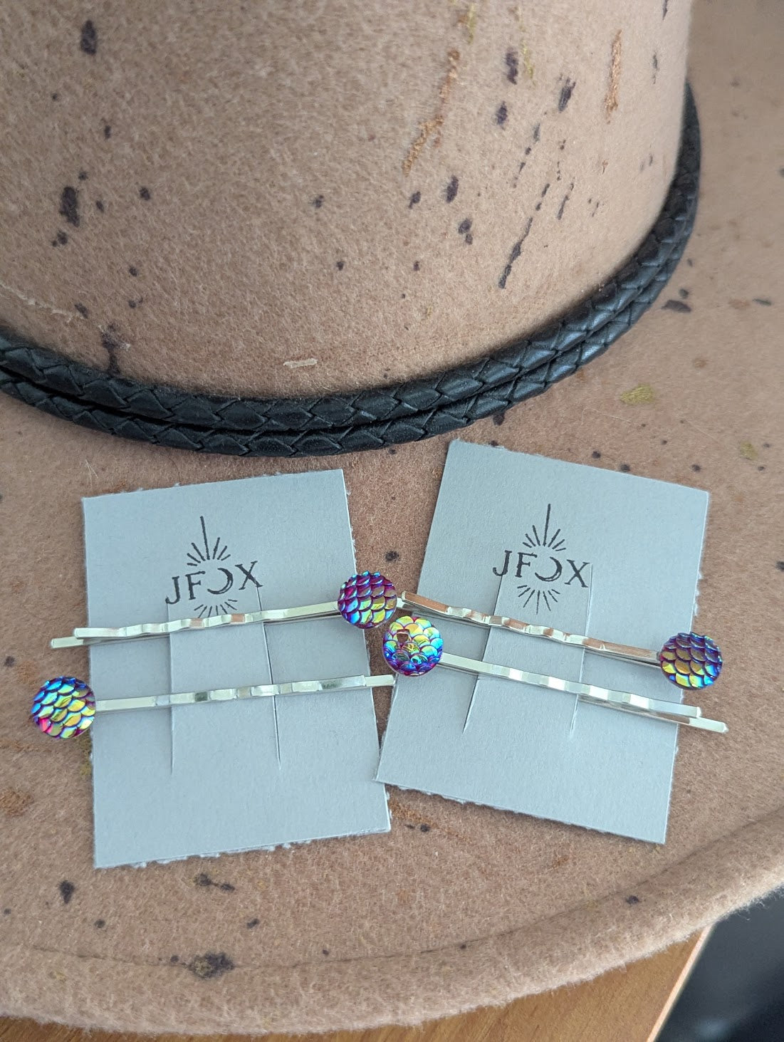 Red Mermaid Bobby Pins Set of 2