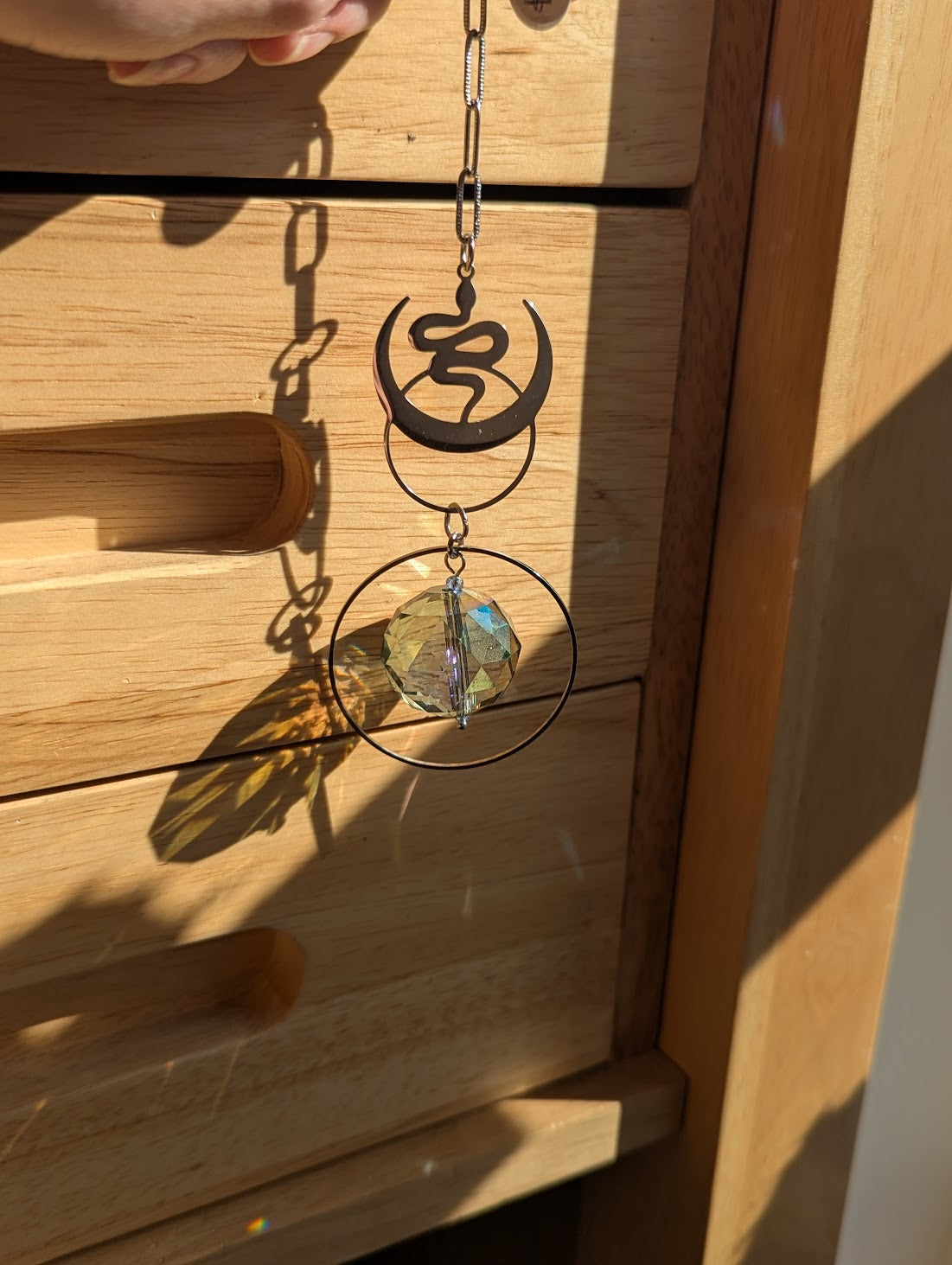 Silver Snake Moon Orbital Sun Catcher