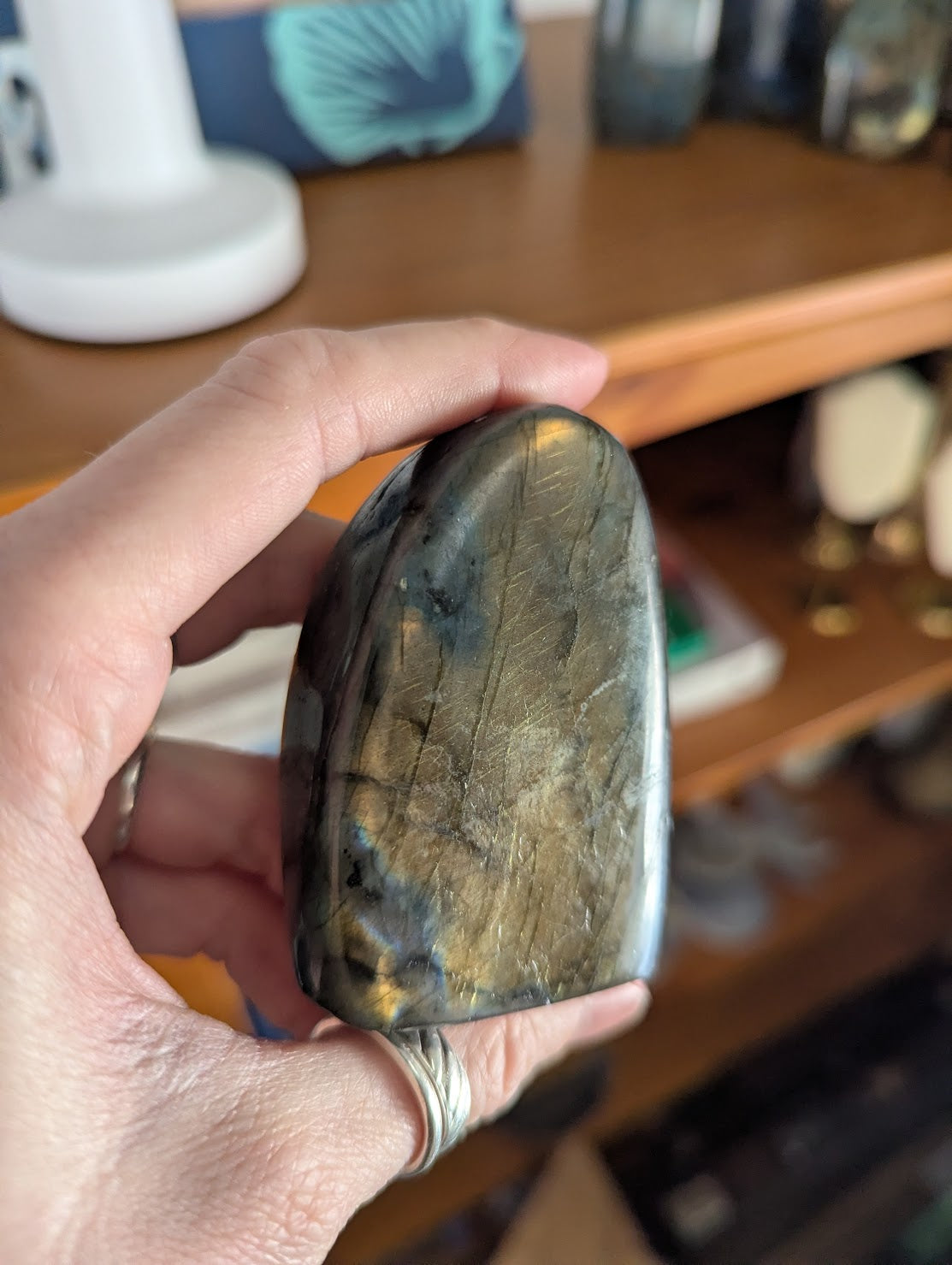 Medium Tumbled Flashy Labradorite Standing Forms (Various Options Available)