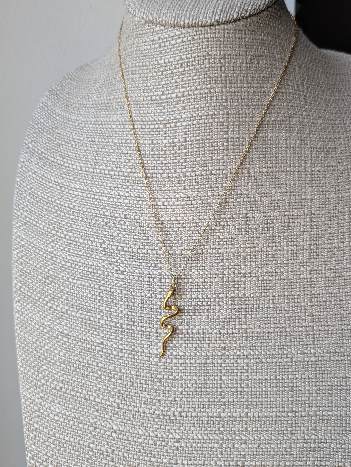 Gold Twisted Snake Necklace