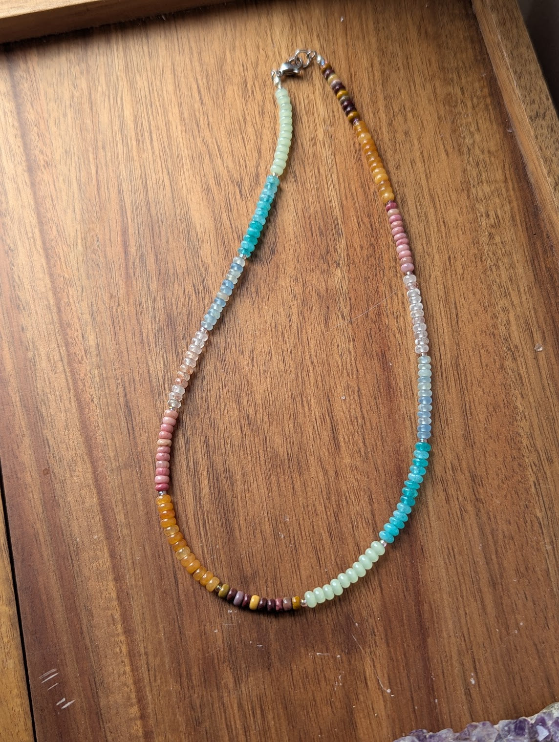 Sunset Small Rondelle Beaded Necklace