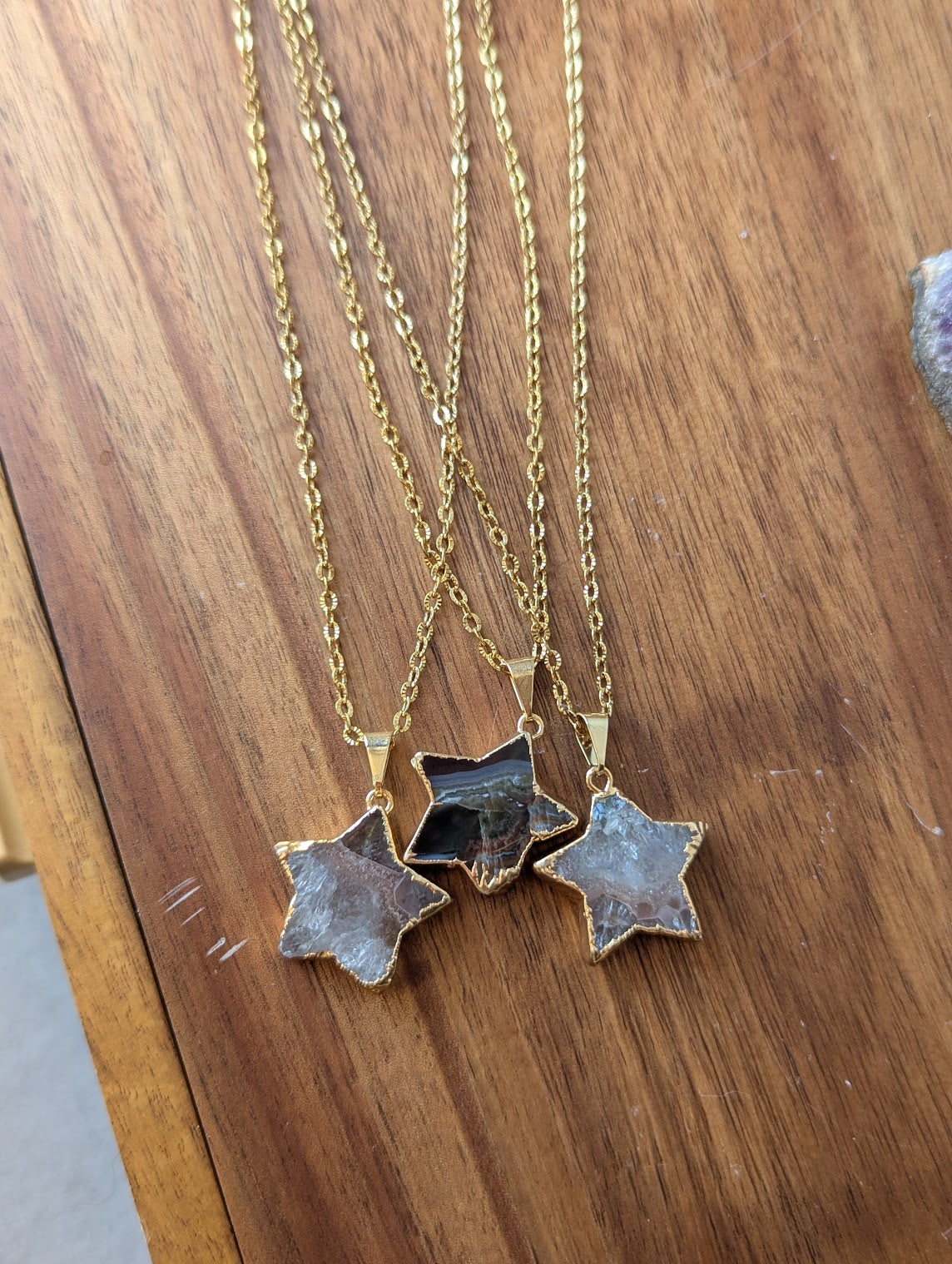 Amethyst Star Gold Necklace