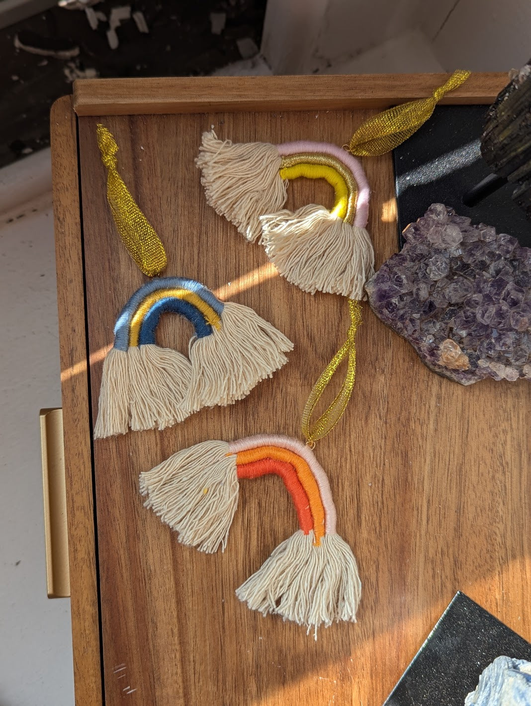 Rainbow Macrame Ornament (Various Options Available)