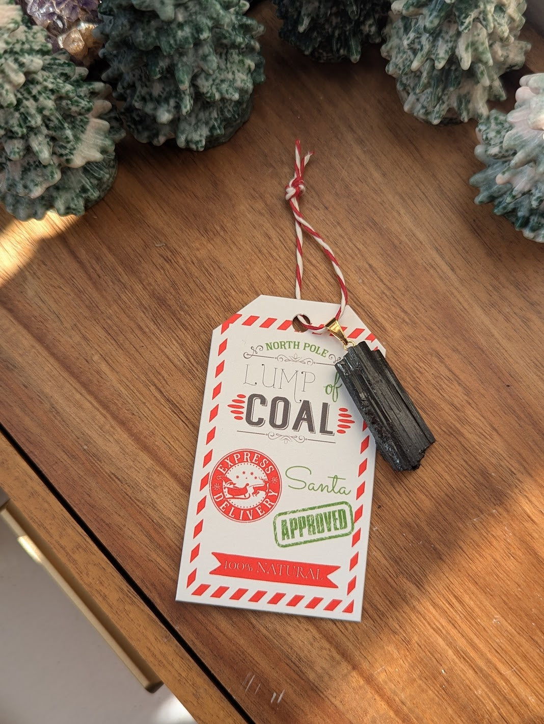 Lump of Coal Black Tourmaline Ornament