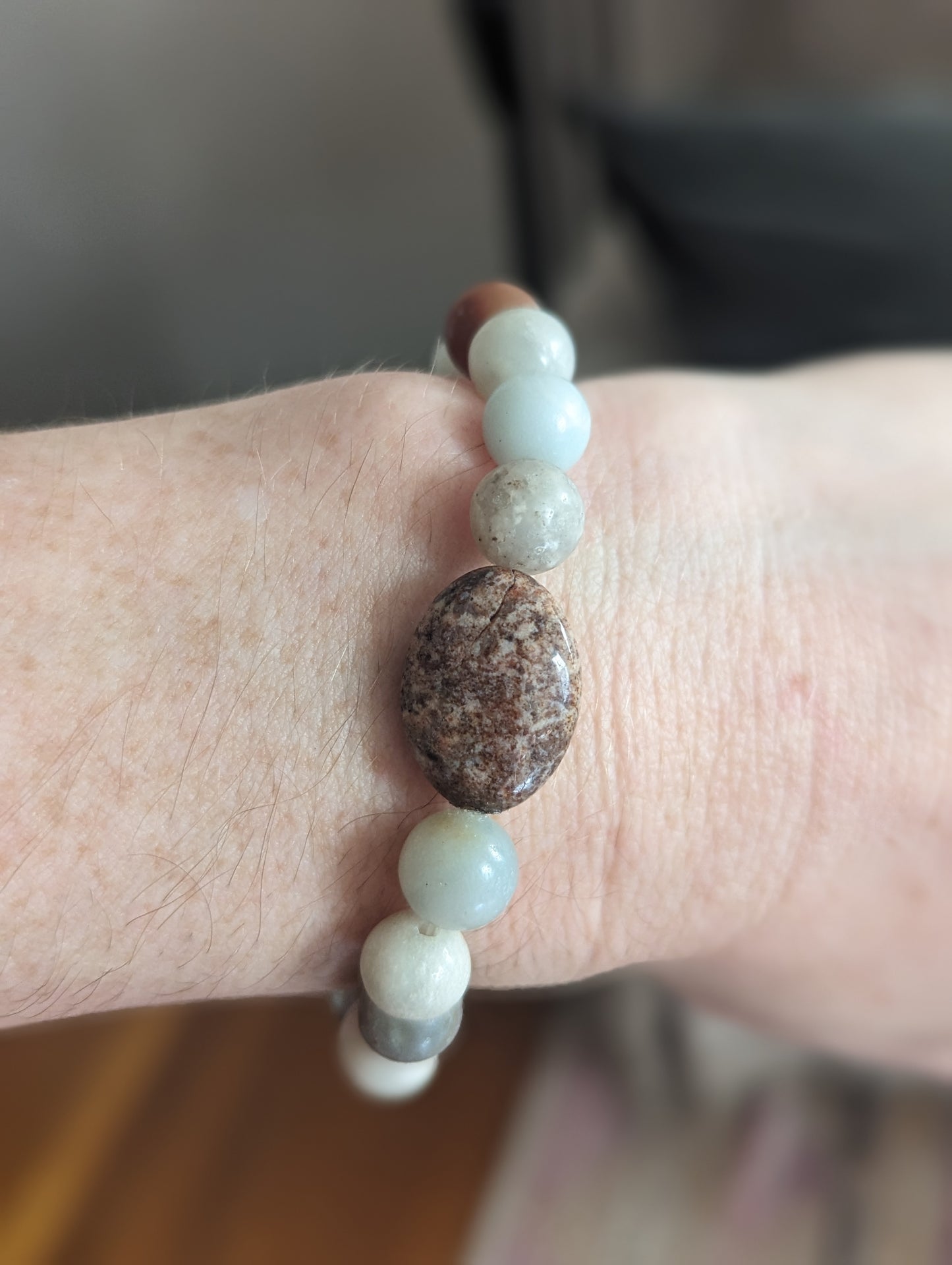 Multi-Color Amazonite and Agate Bracelet (Various Sizes Available)