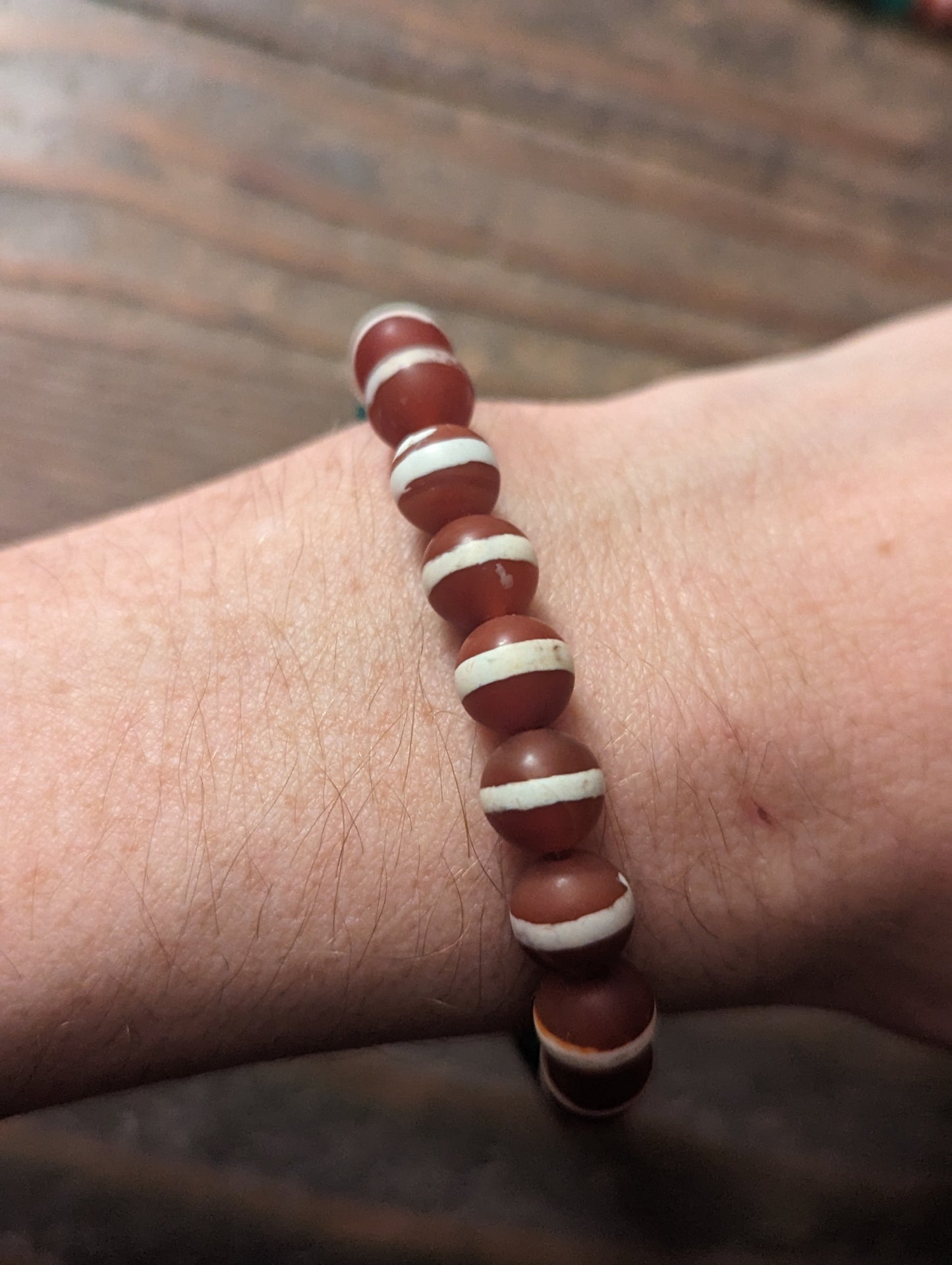 Pulseras de cornalina y ágata verde (varios tamaños disponibles)