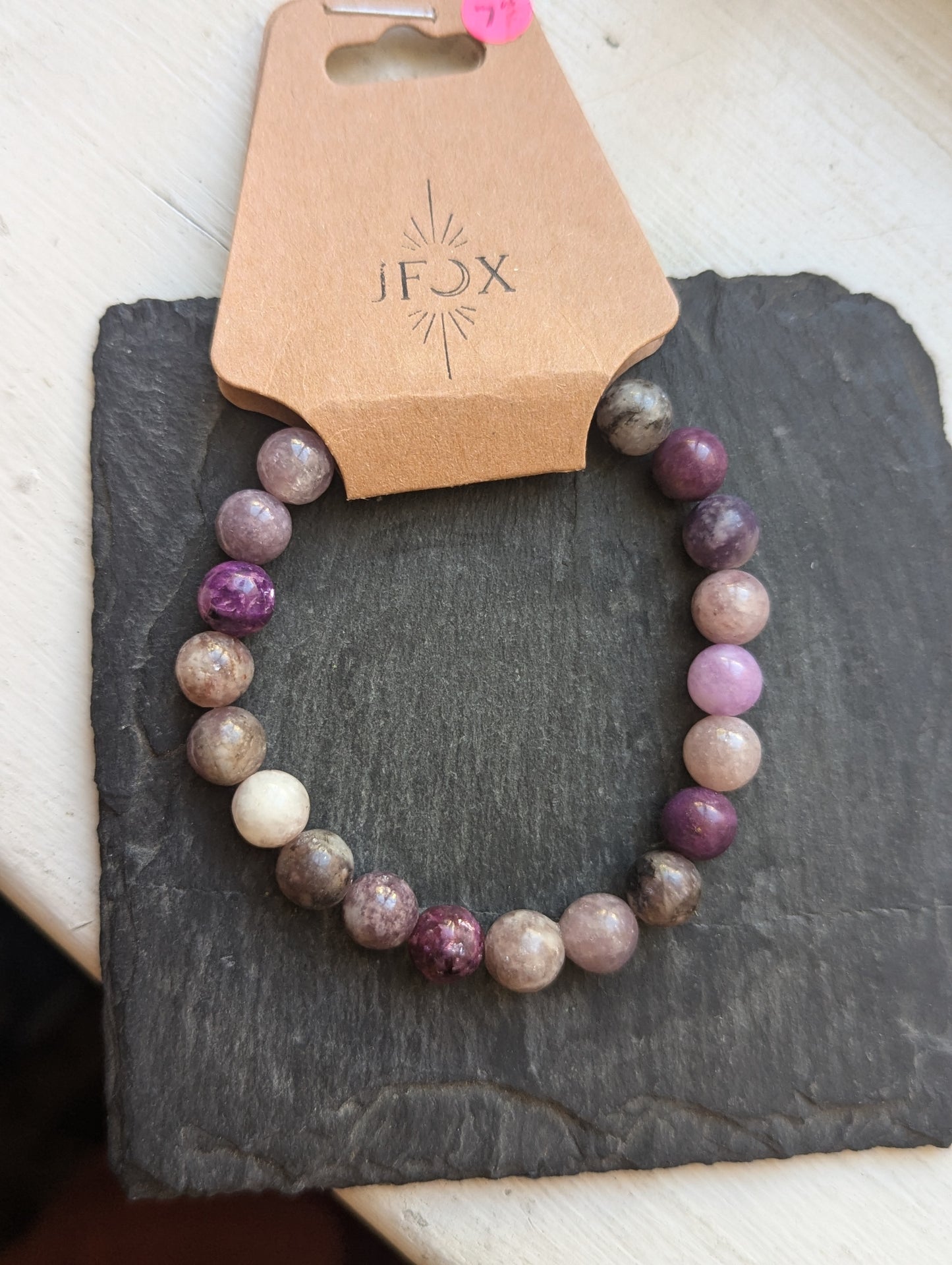 Pulseras de lepidolita (varios tamaños disponibles)
