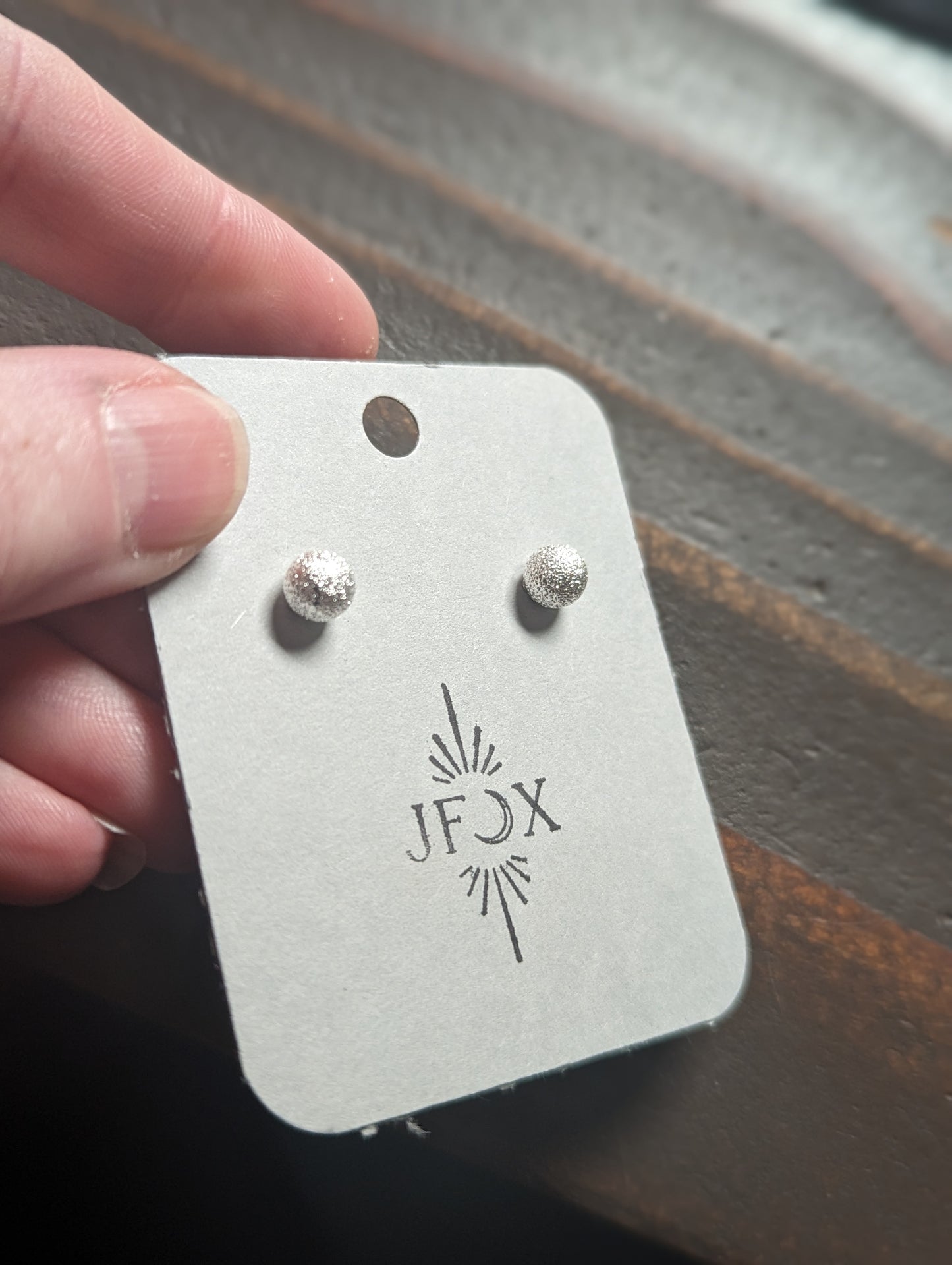 Textured Silver or Gold Ball Stainless Studs