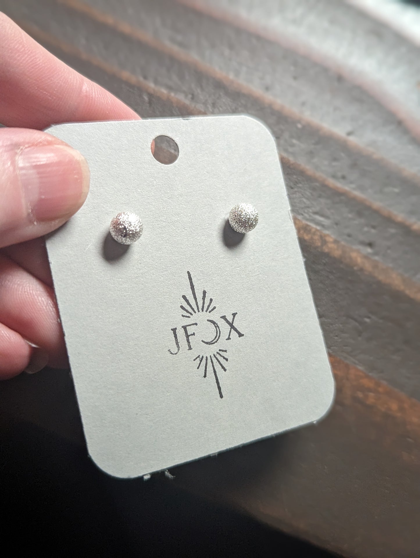 Textured Silver or Gold Ball Stainless Studs