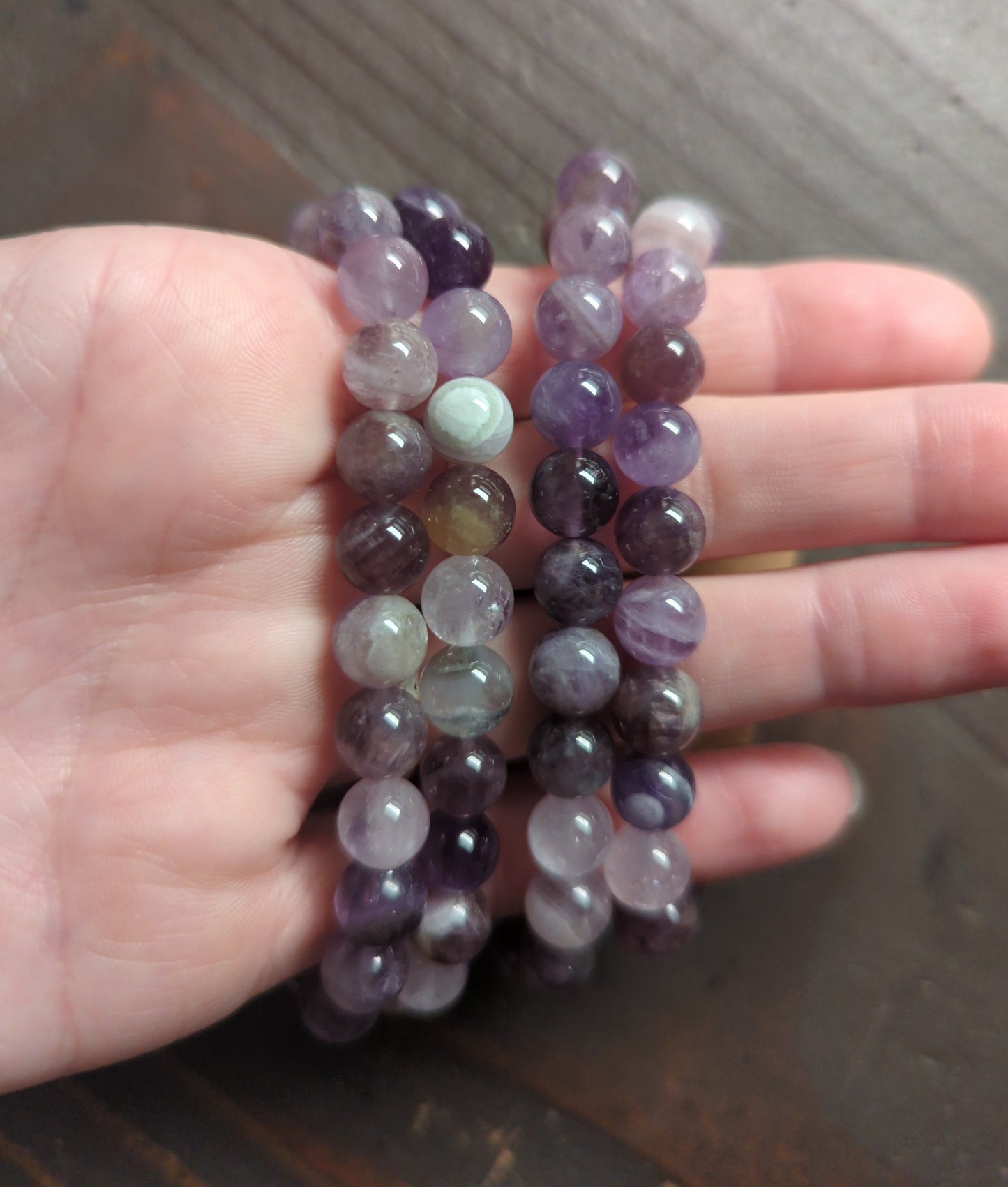 Pulsera de amatista (varios tamaños disponibles)