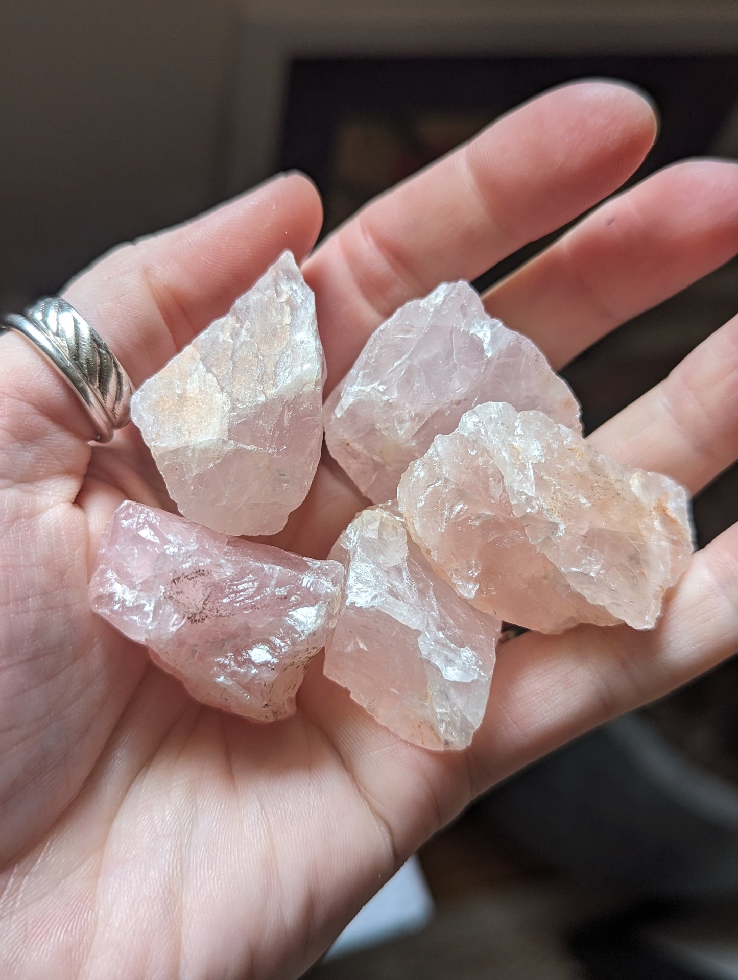 Raw Rose Quartz Piece - Randomly Selected