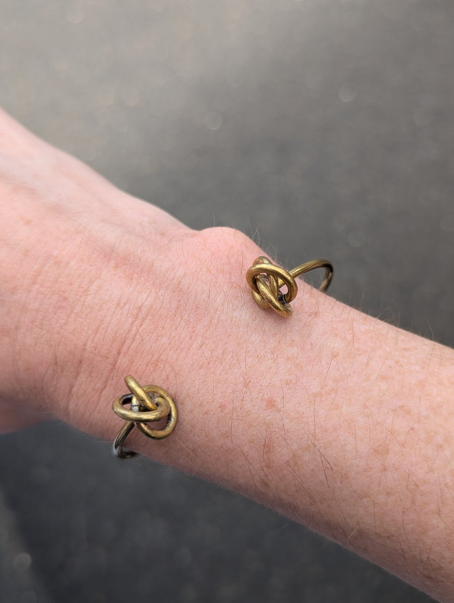 Brass Knotted Cuff