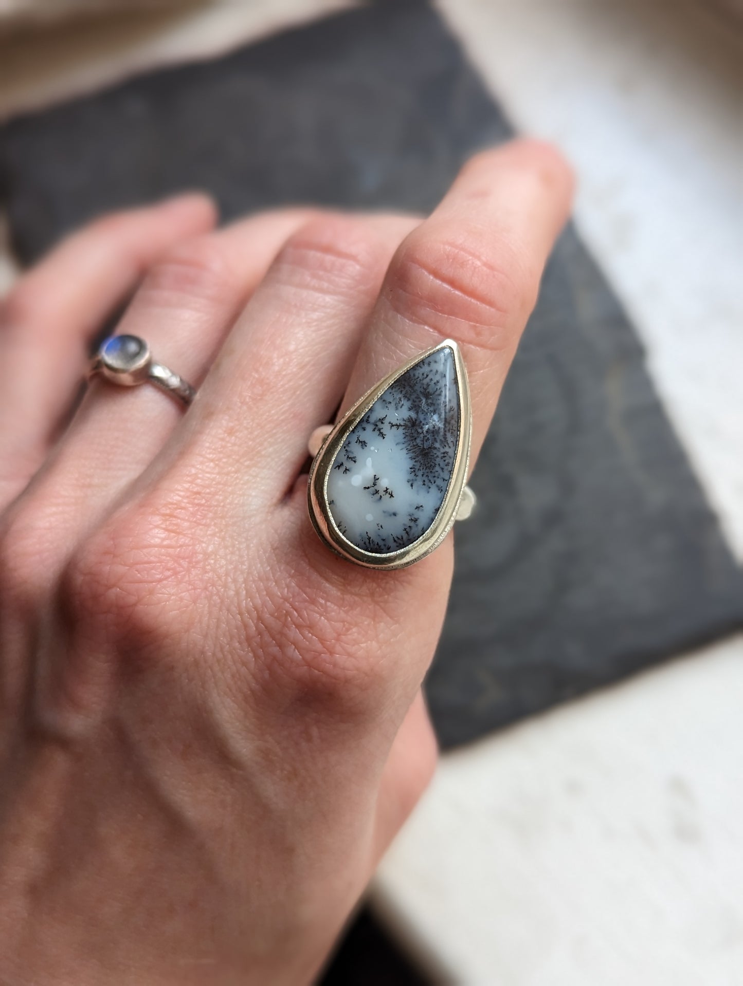 Dendrite Agate Ring - Size 7