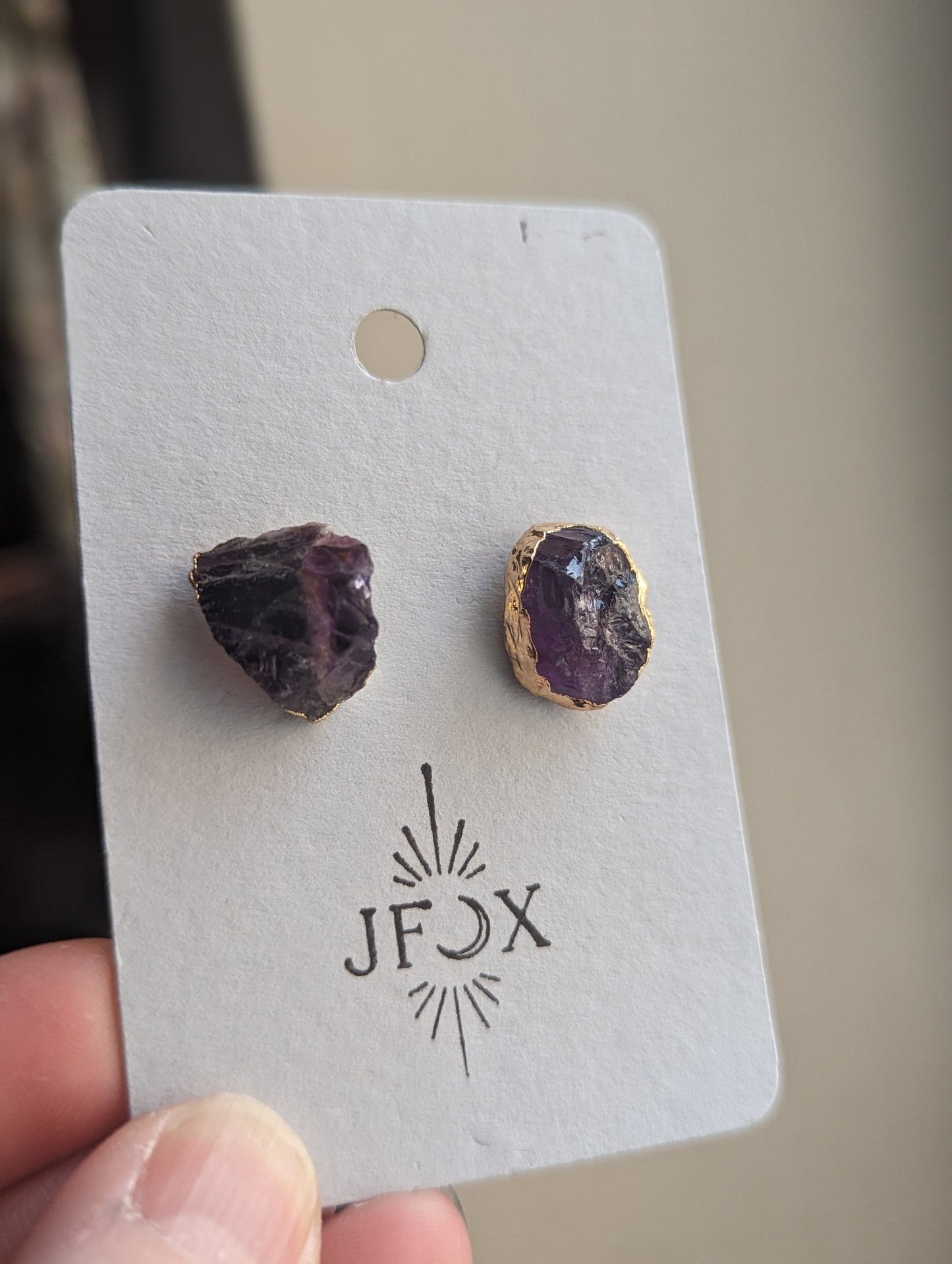 Pendientes de piedras preciosas en bruto (varios estilos disponibles)