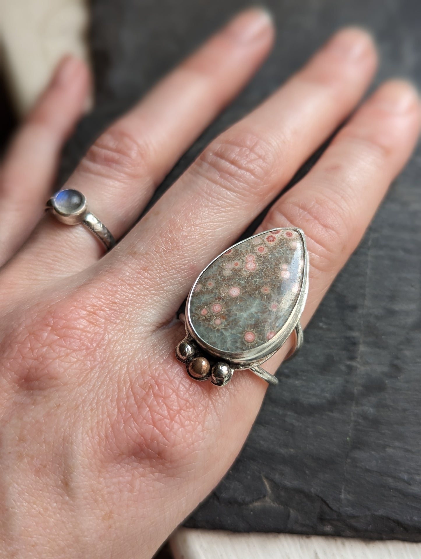 Ocean Jasper Ring - Size 9