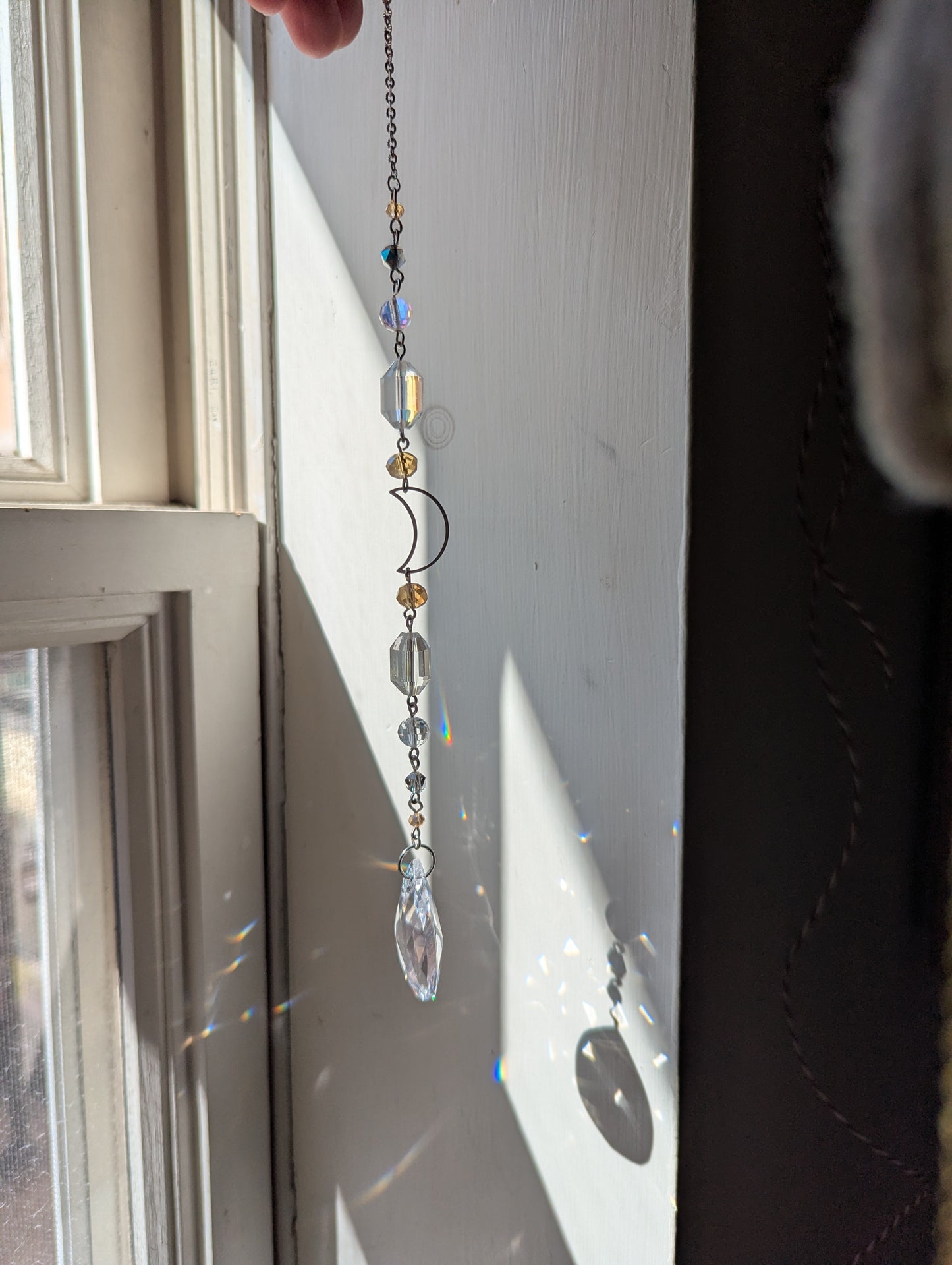 Crystal Moon Yellow Suncatcher