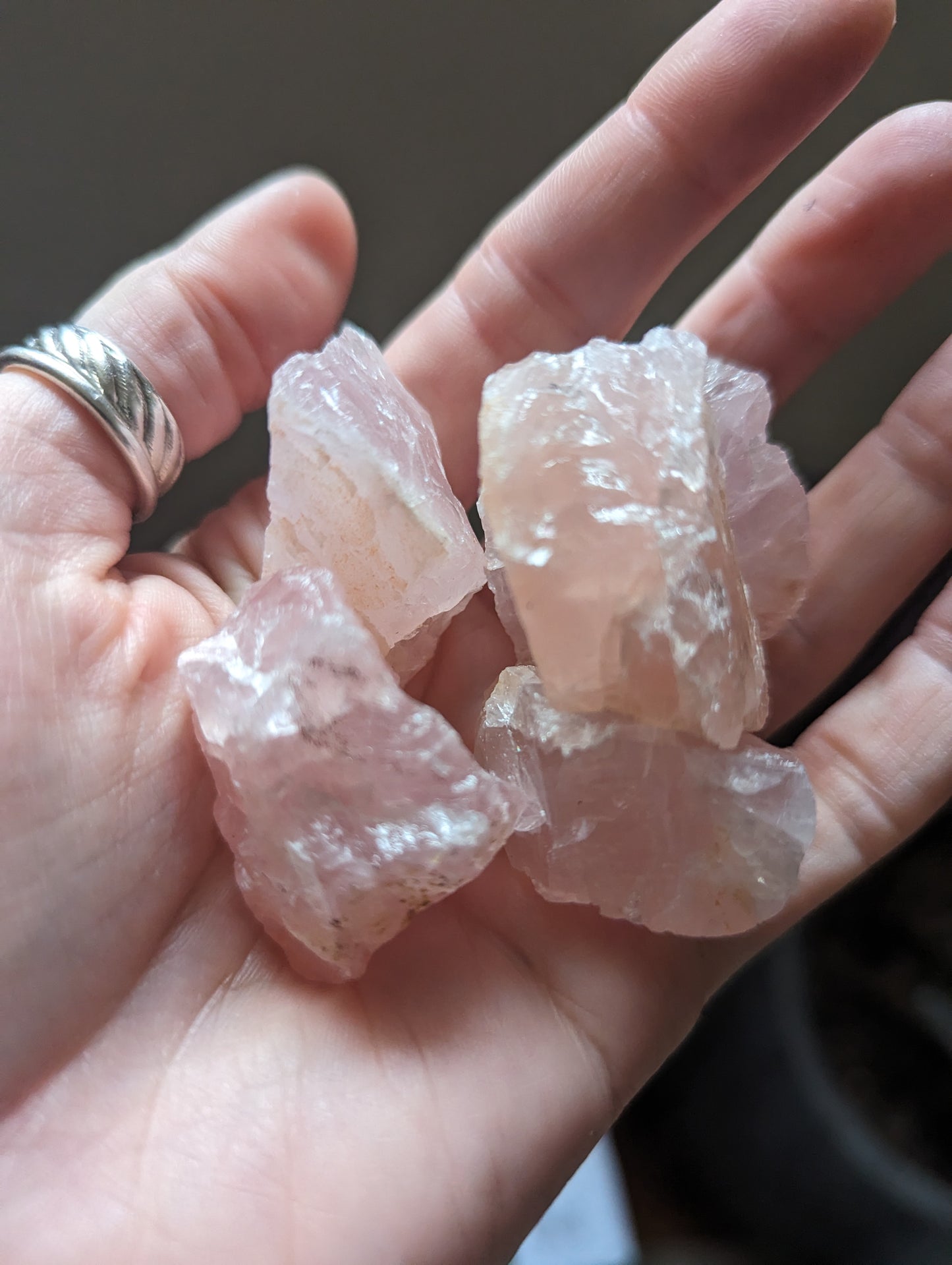 Raw Rose Quartz Piece - Randomly Selected