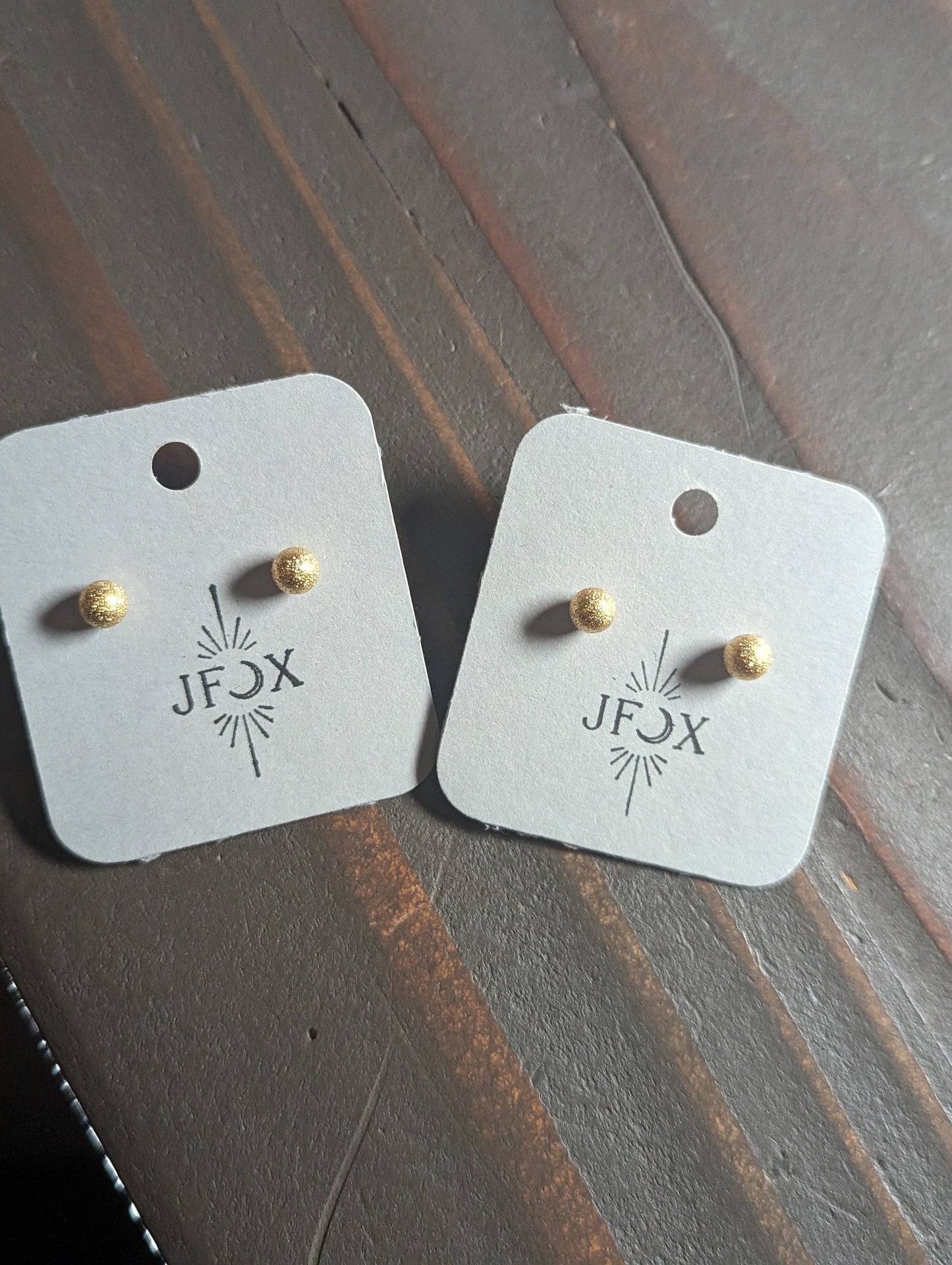 Textured Silver or Gold Ball Stainless Studs