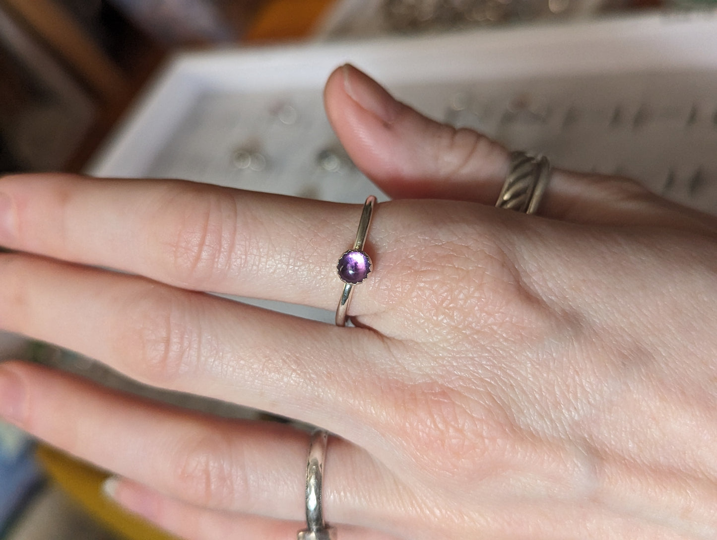 5mm Amethyst Sterling Silver Ring (various sizes available MTO)