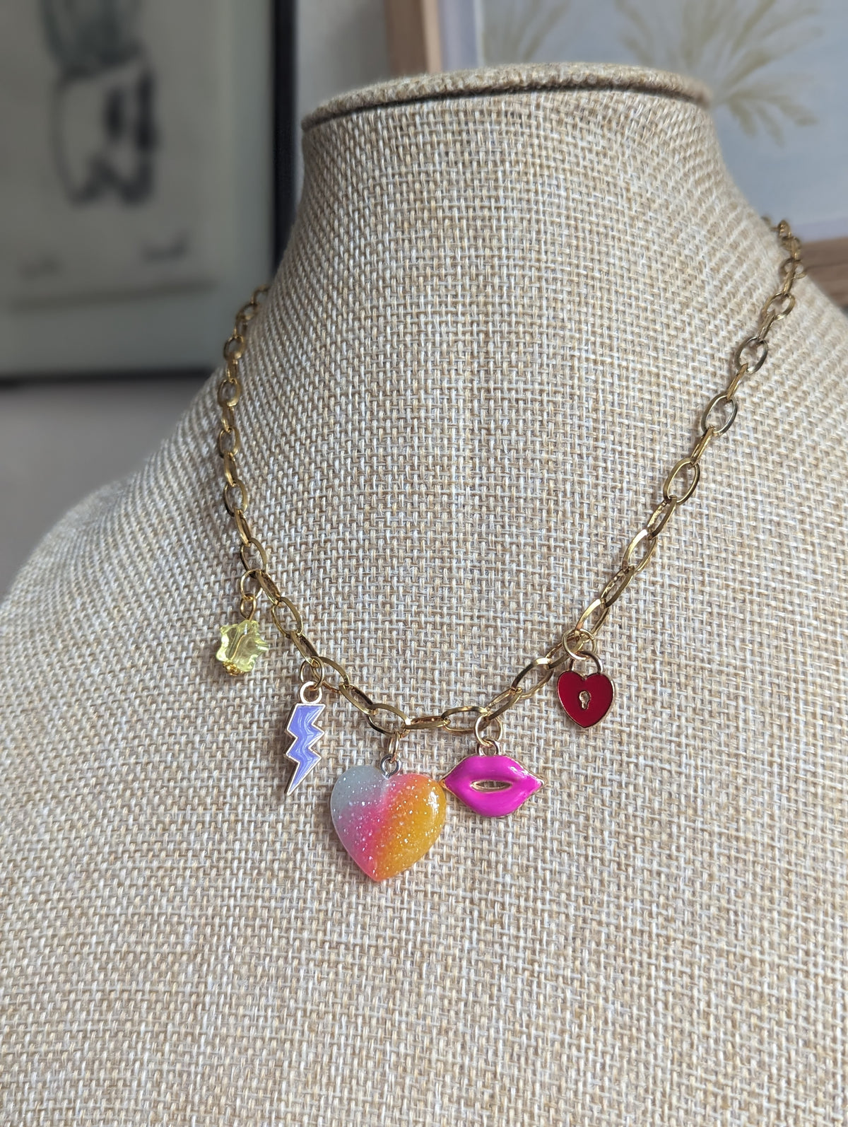 Rainbow Assorted Charm Necklace #3