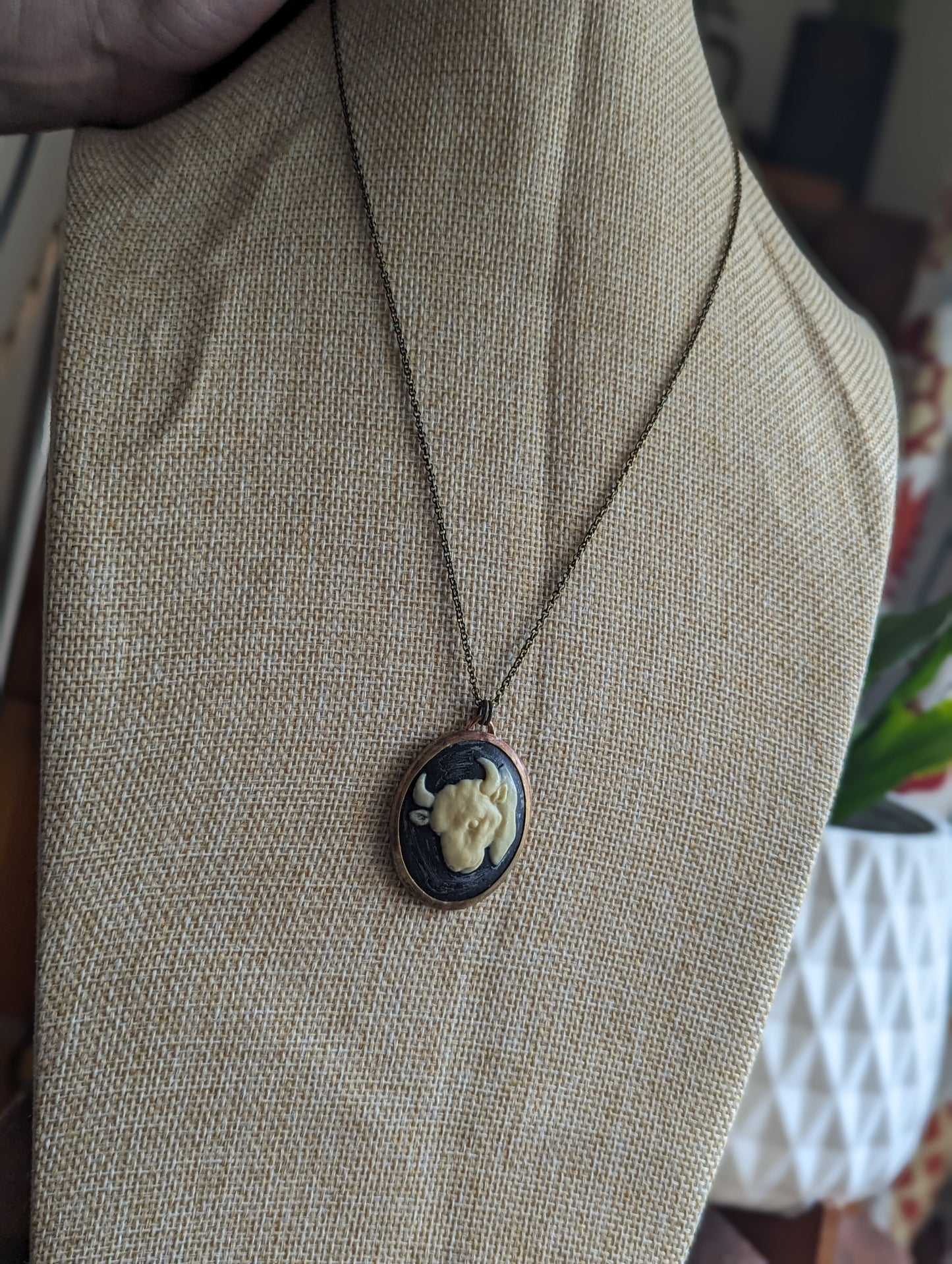 Vintage Zodiac Large Pendant Brass