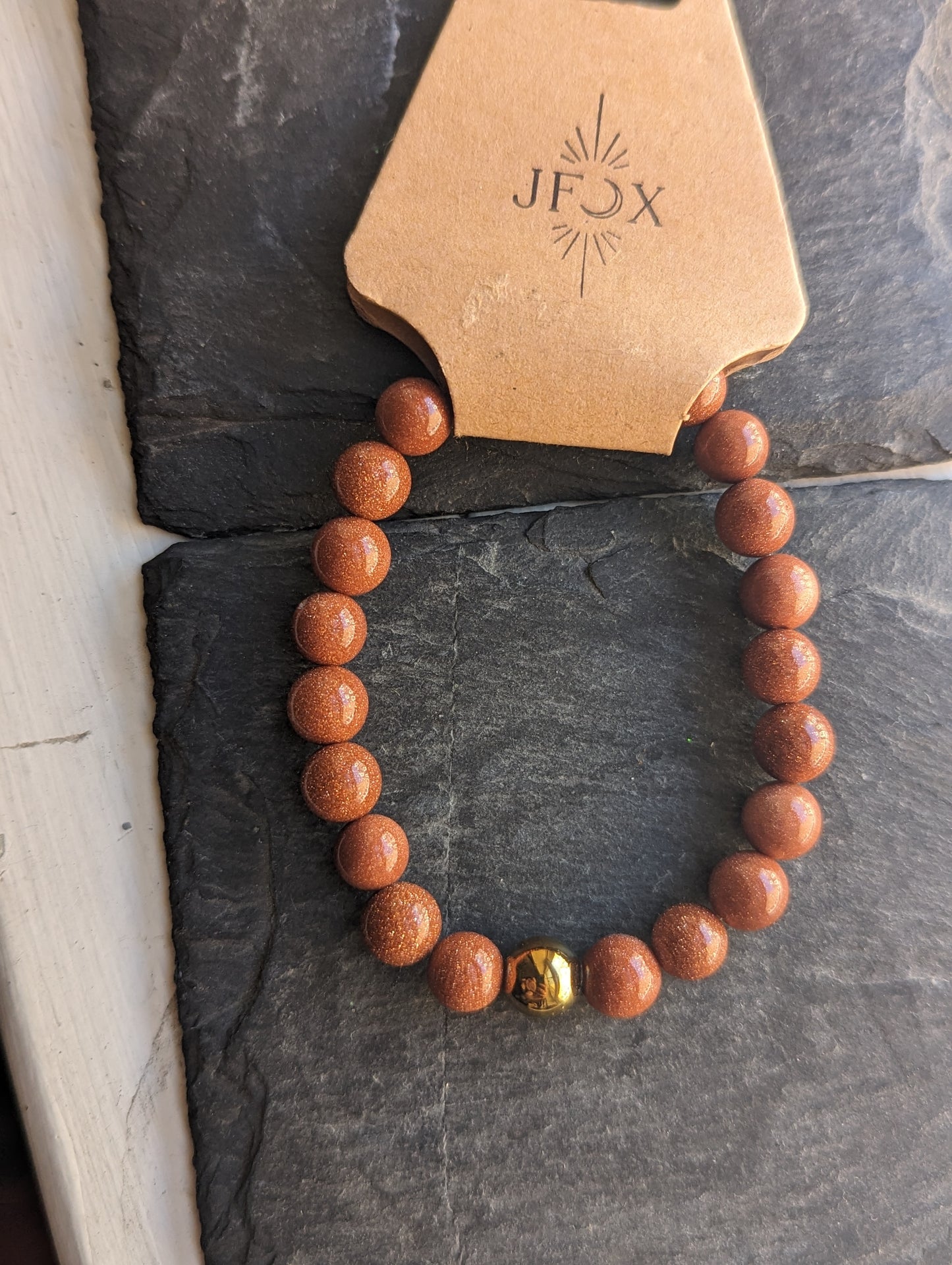 Red Goldstone and Gold Hematite Bracelets (Various Sizes Available) *Retired Style*