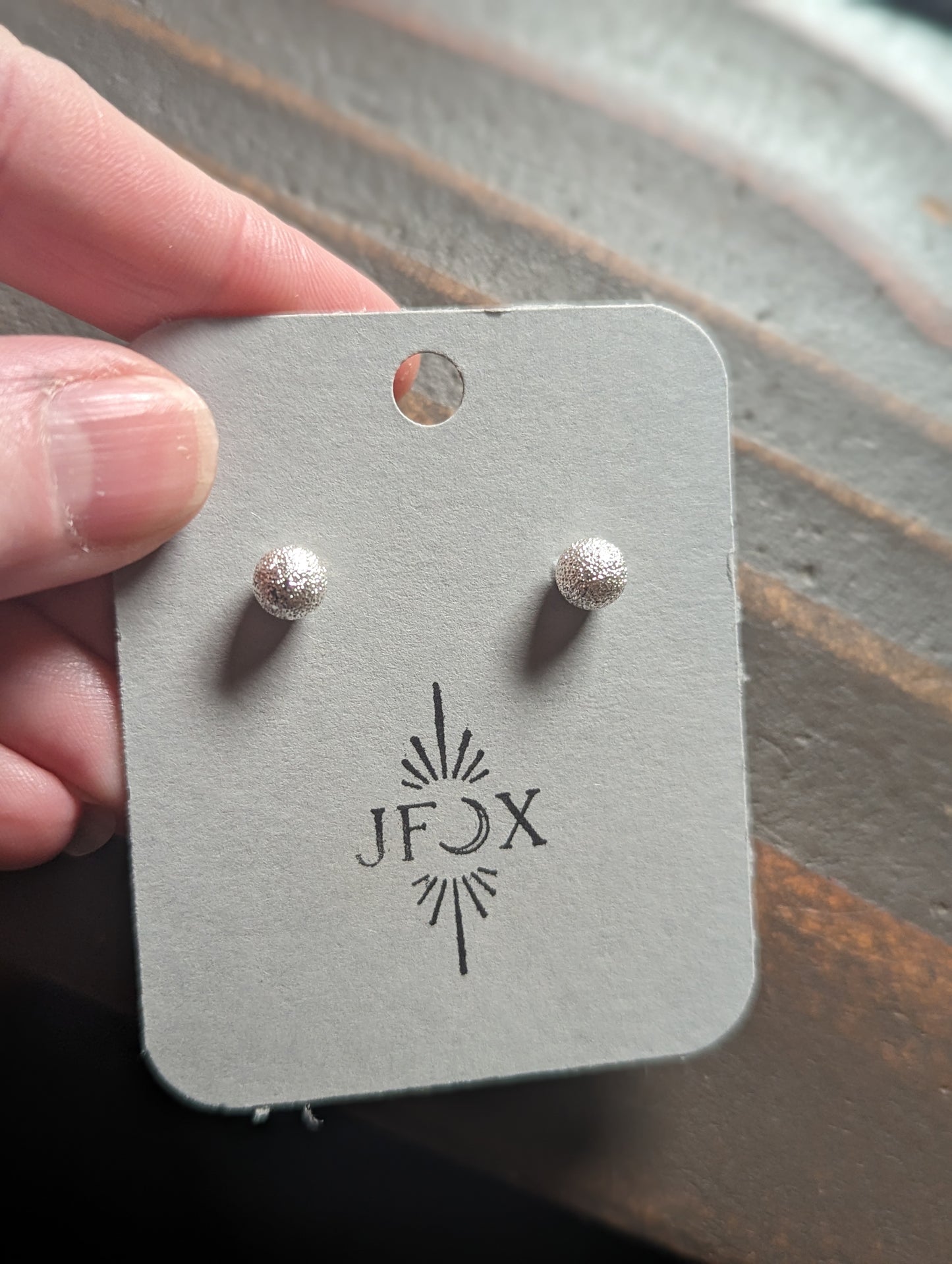Textured Silver or Gold Ball Stainless Studs