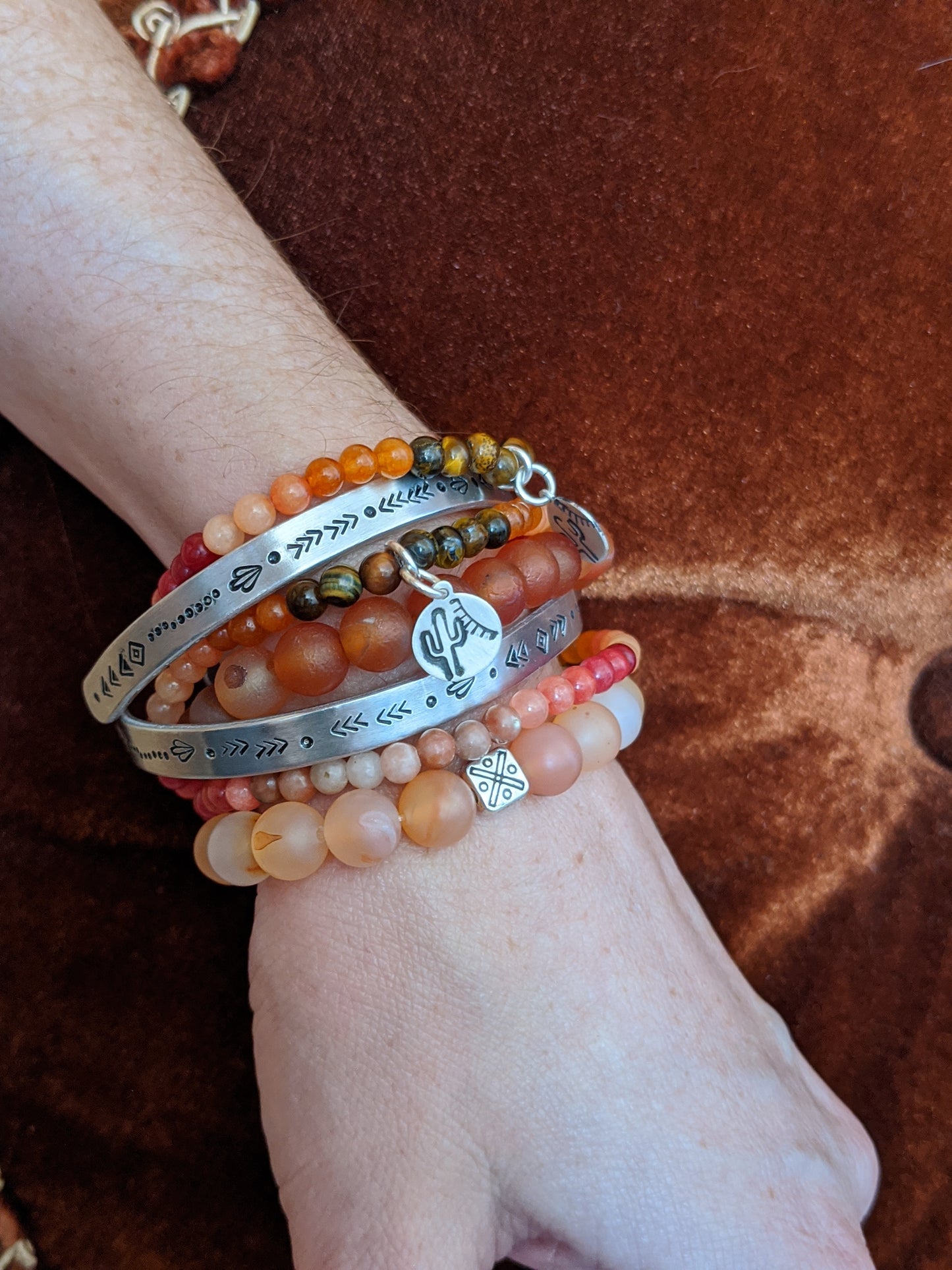 Handstamped Desert Sun Collection Limited Edition Cuff (Made To Order)