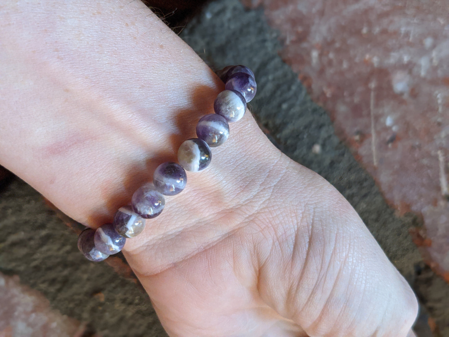 Pulsera de amatista (varios tamaños disponibles)