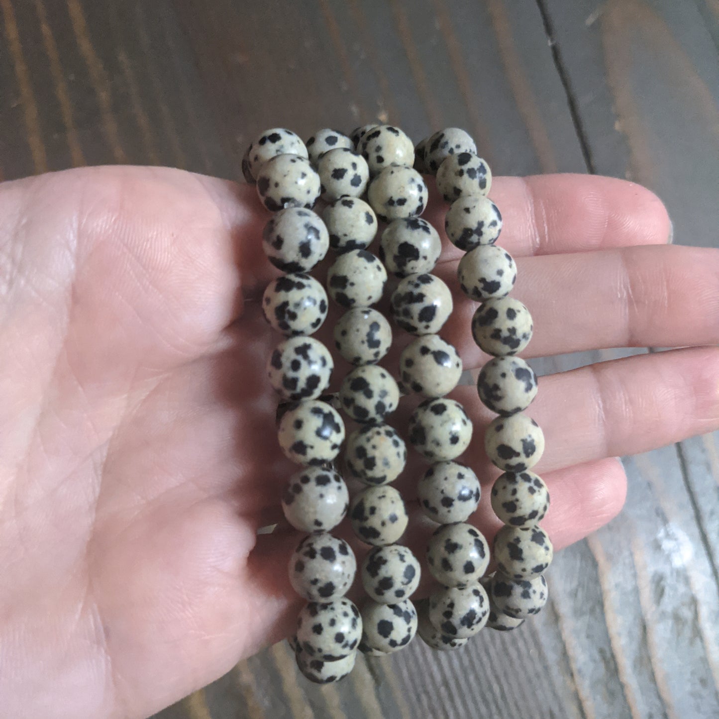 Dalmatian Jasper Bracelet (various sizes)