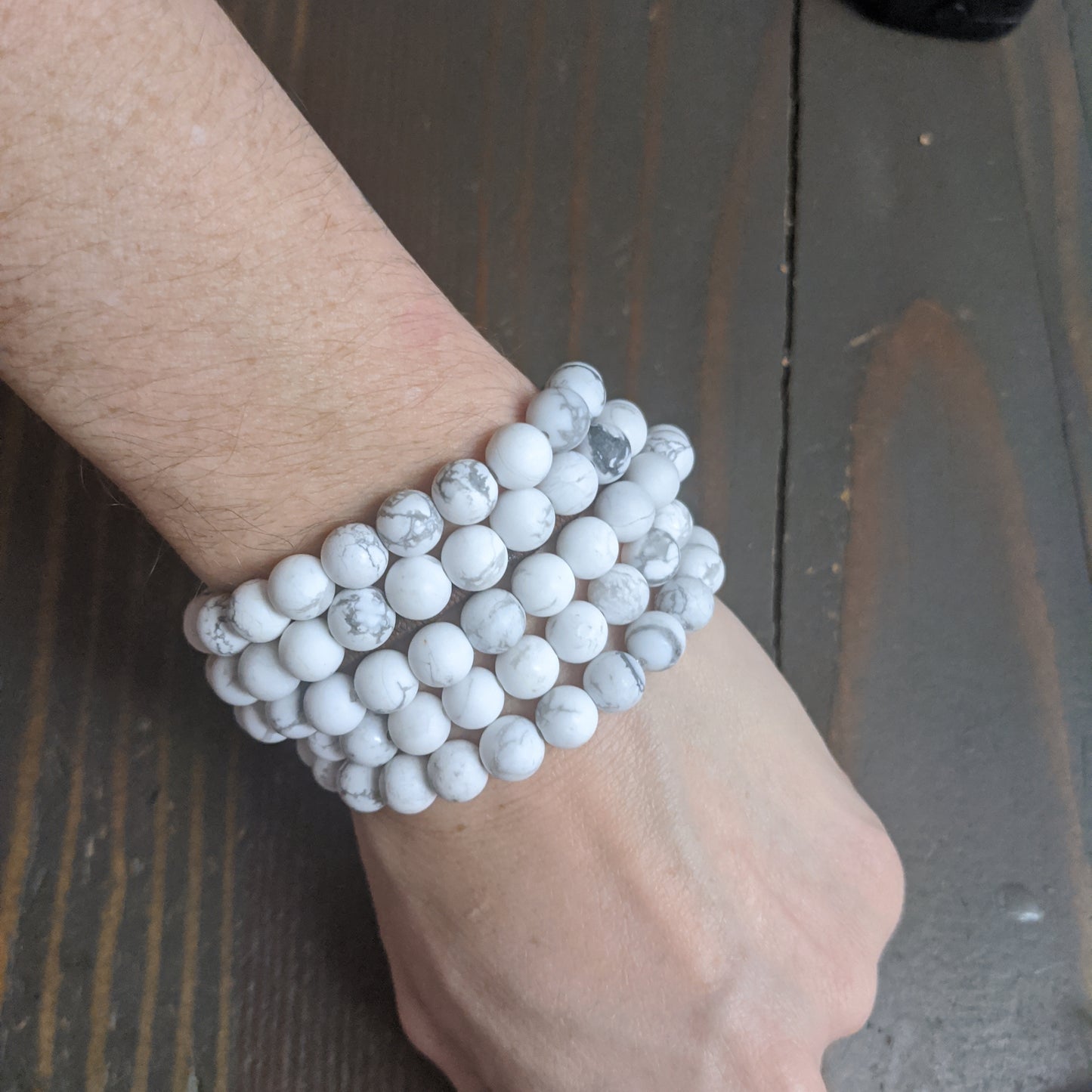 White Howlite Bracelets (Various Sizes Available)