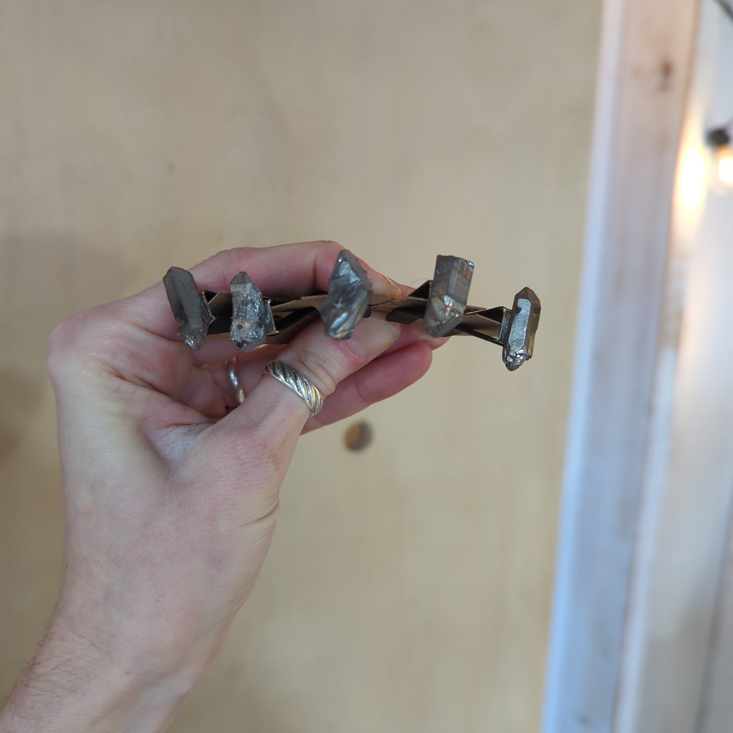 Silver Aura Crystal "Car-ma" Vent Clips