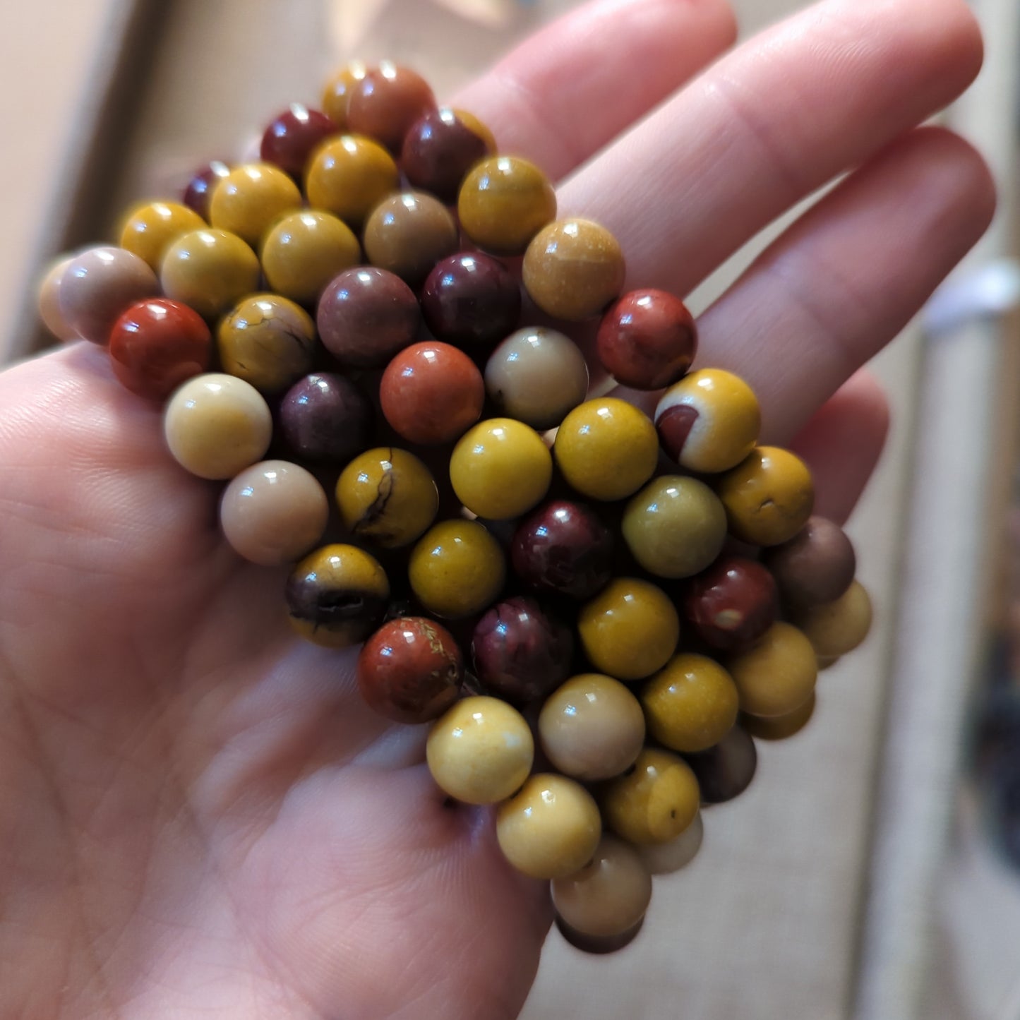 Pulsera de jaspe mokaíta (varios tamaños disponibles) *Estilo retirado*
