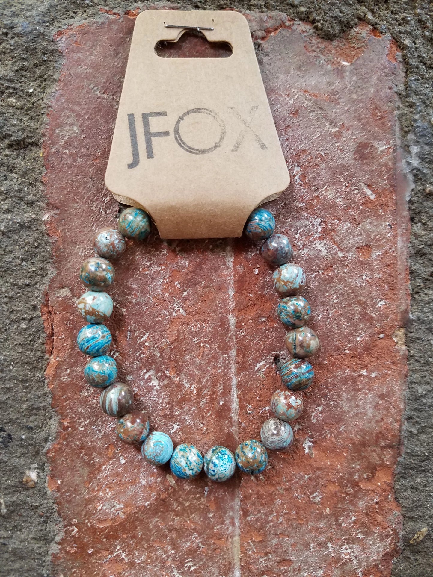 Pulsera de ágata azul con encaje loco (varios tamaños disponibles) *Estilo retirado*