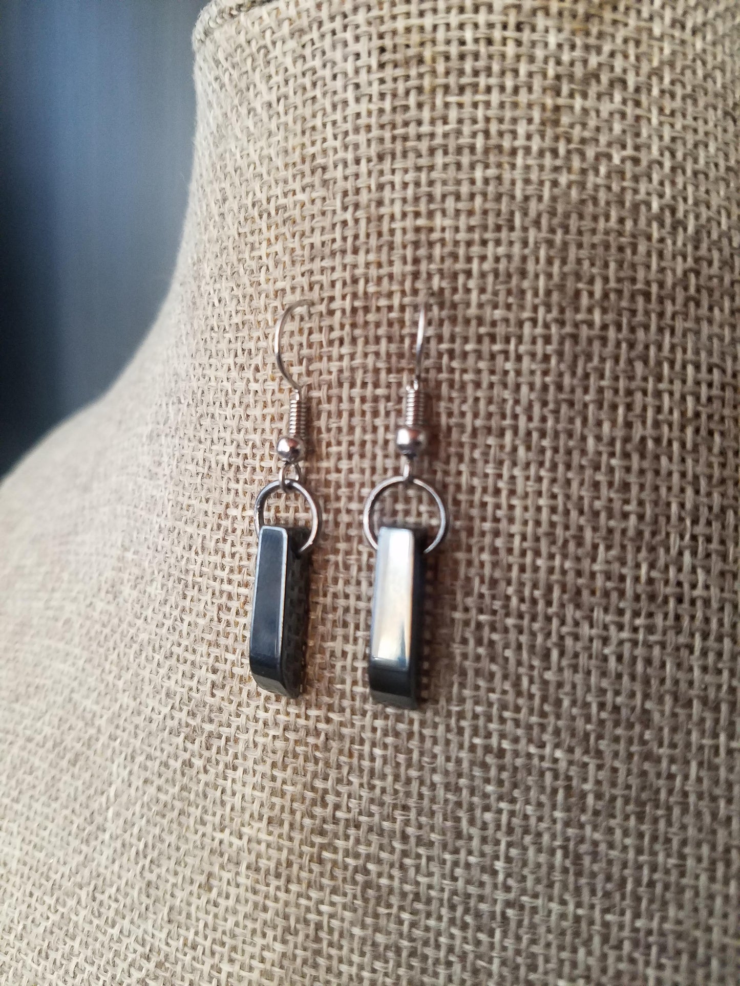 Hematite Drop Earrings (Various Colors Available)