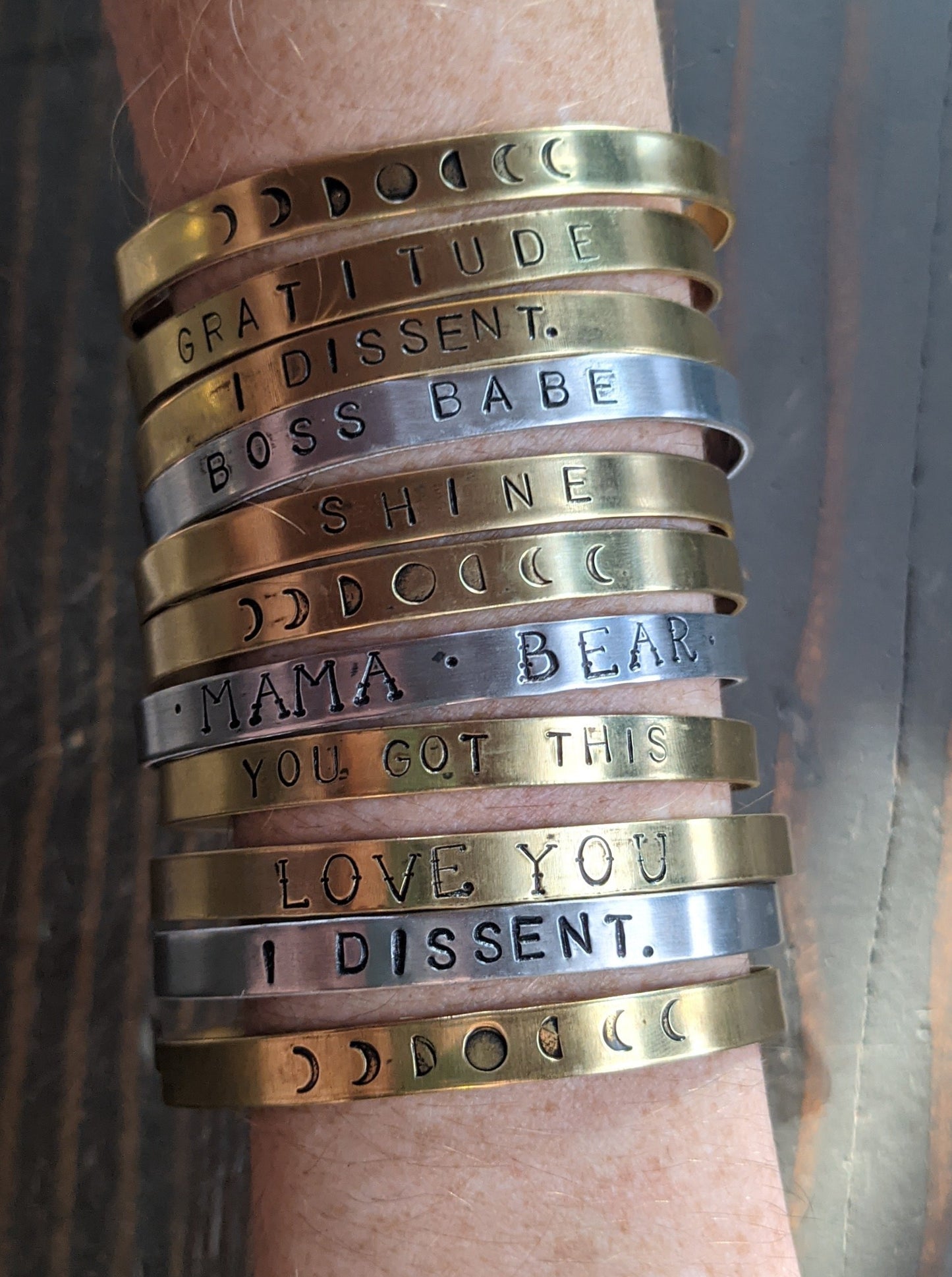 Hand Stamped Cuff (Various Designs Available)